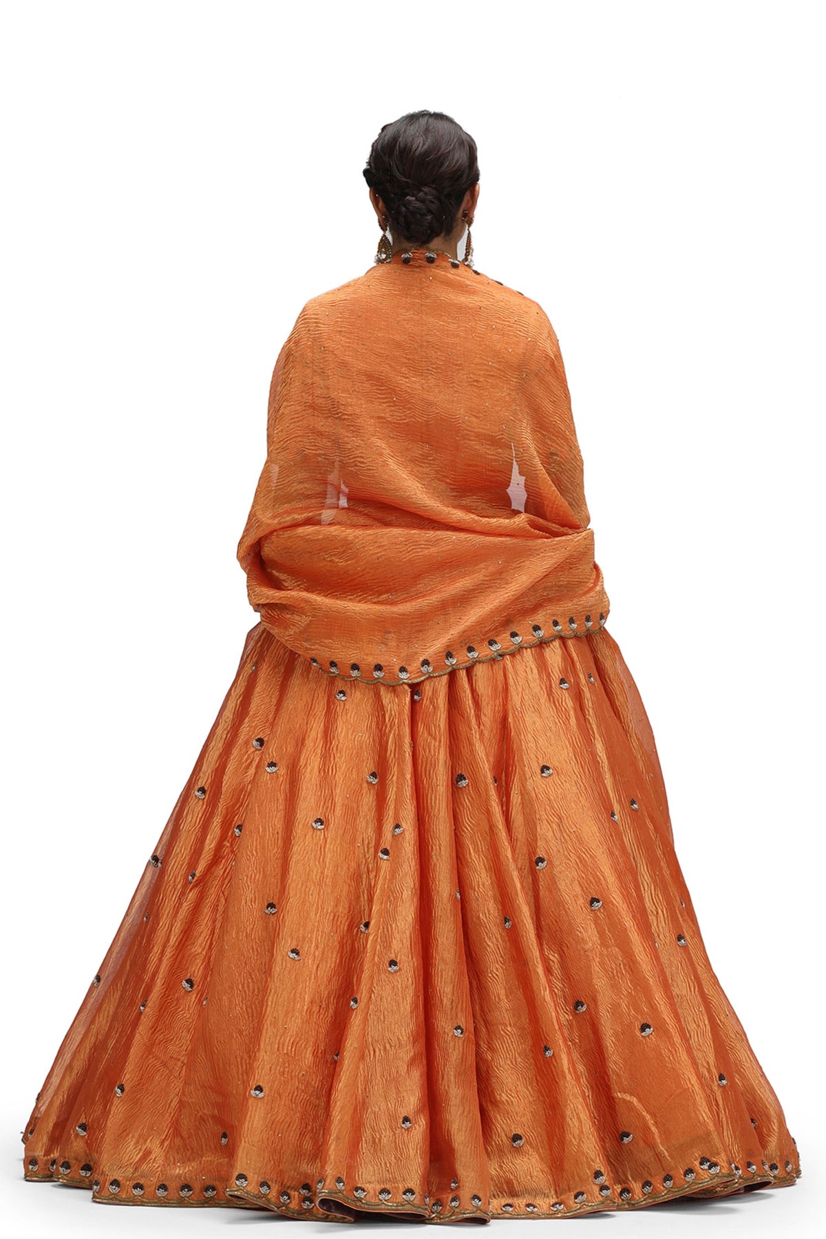 Sakambhari Rust Orange Lehenga Set