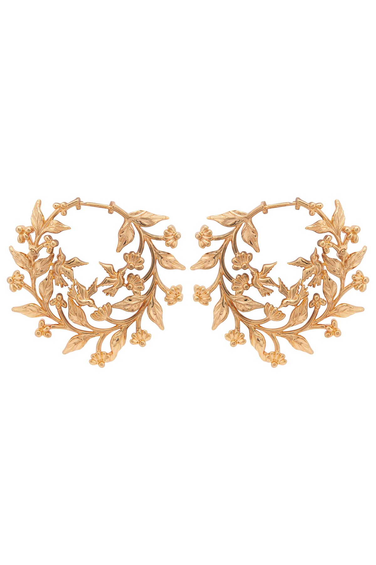 Yellow gold harmony earrings