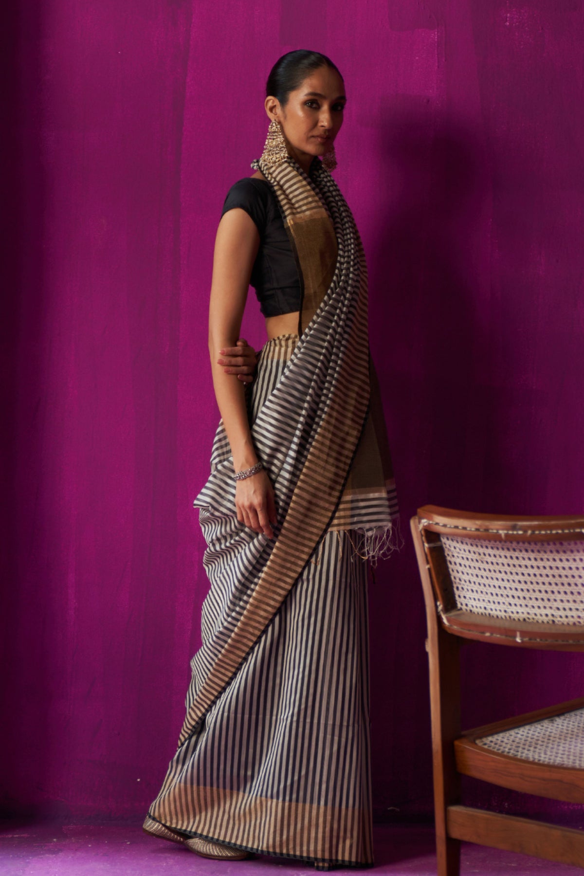 Roma Black Saree