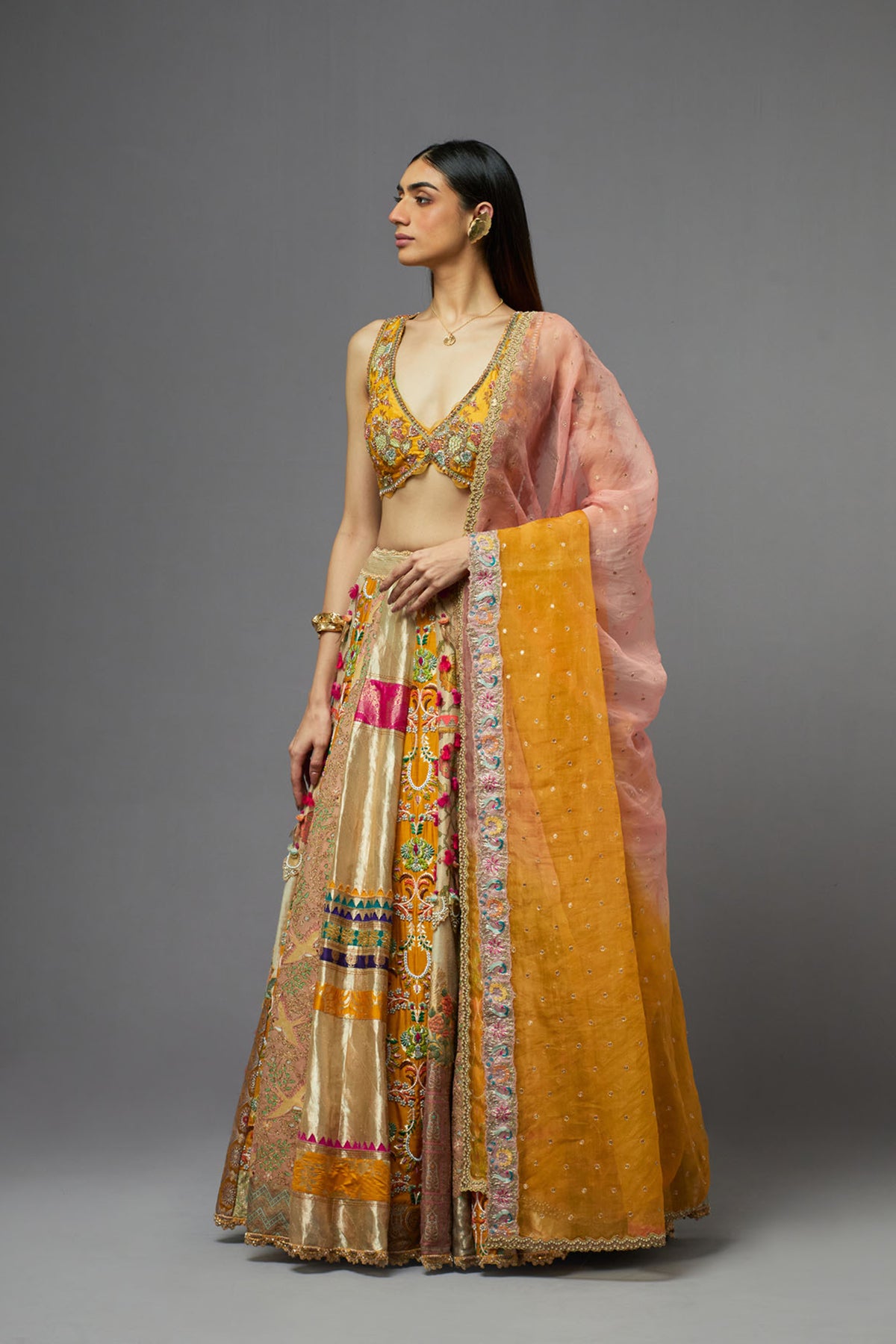 Gold Lehenga Set