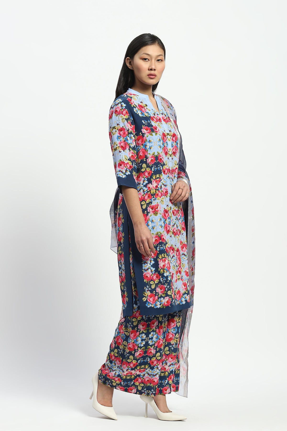 Mirrored Bloom Kurta Set