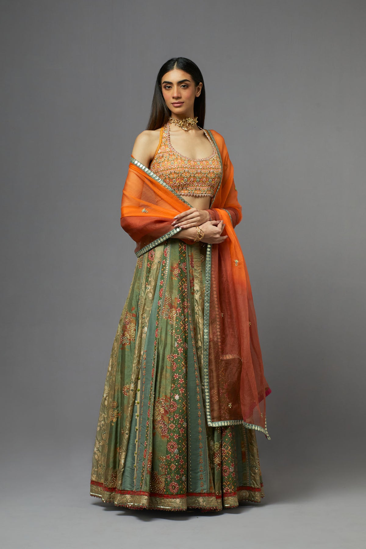 Green Lehenga Set