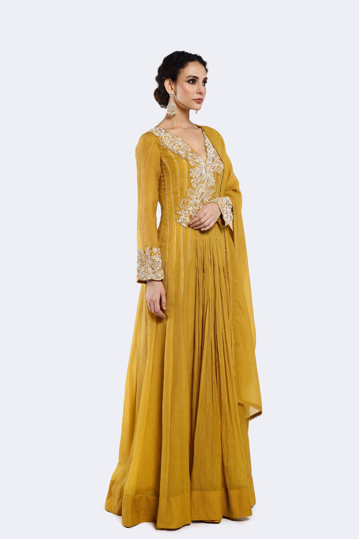 Embroidered Anarkali Suit Set