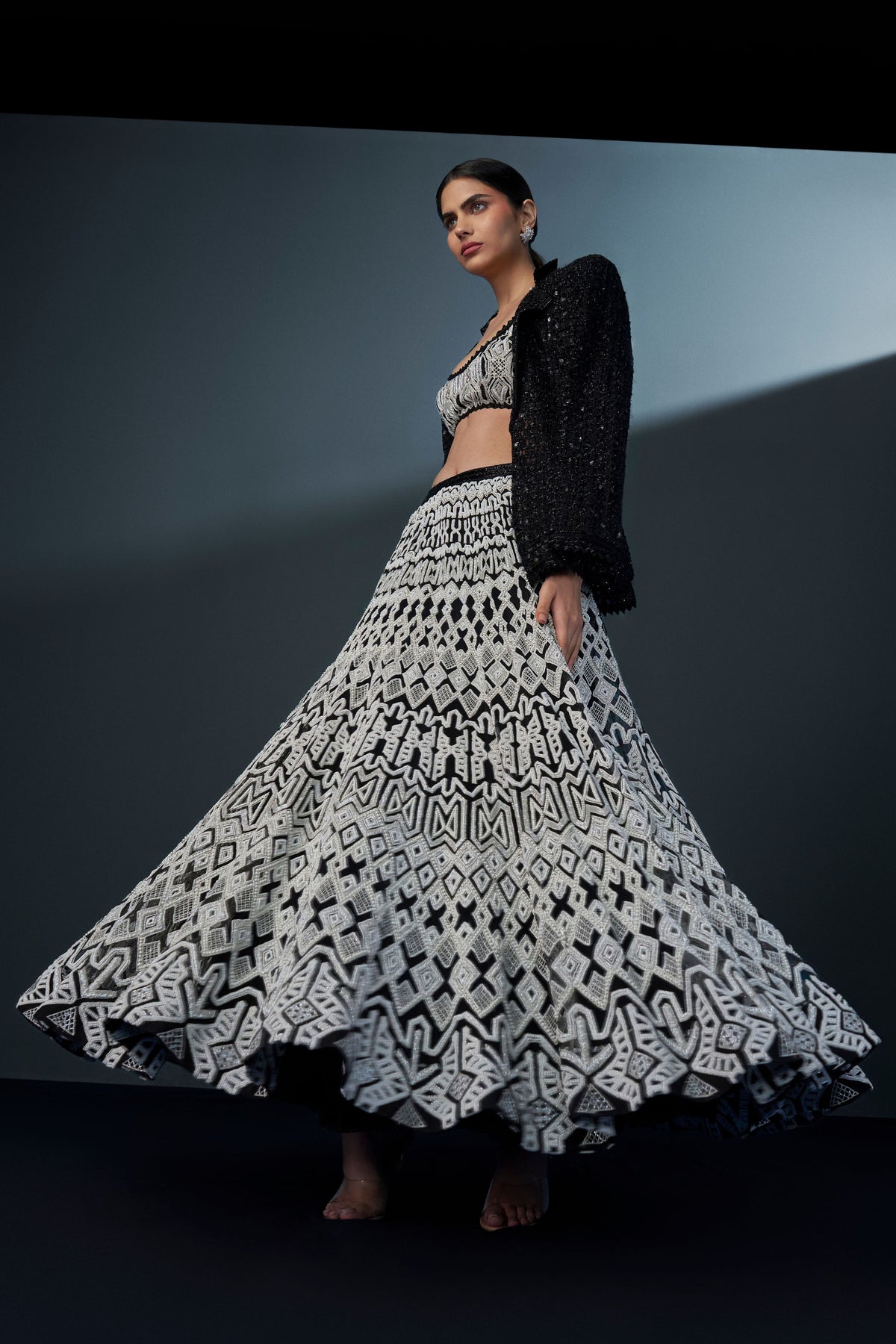 Akari Monochrome Lehenga Set