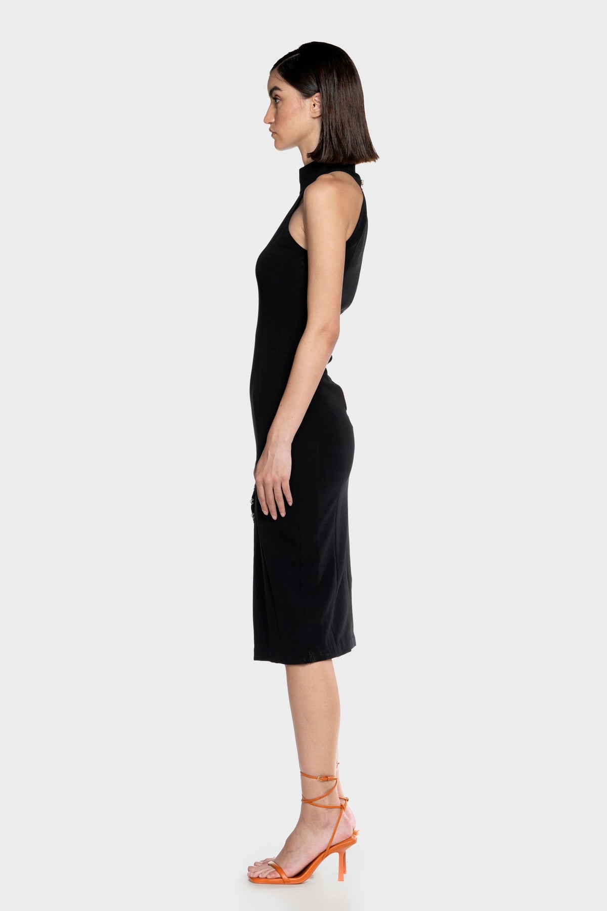 Hook Detailed Midi Dress