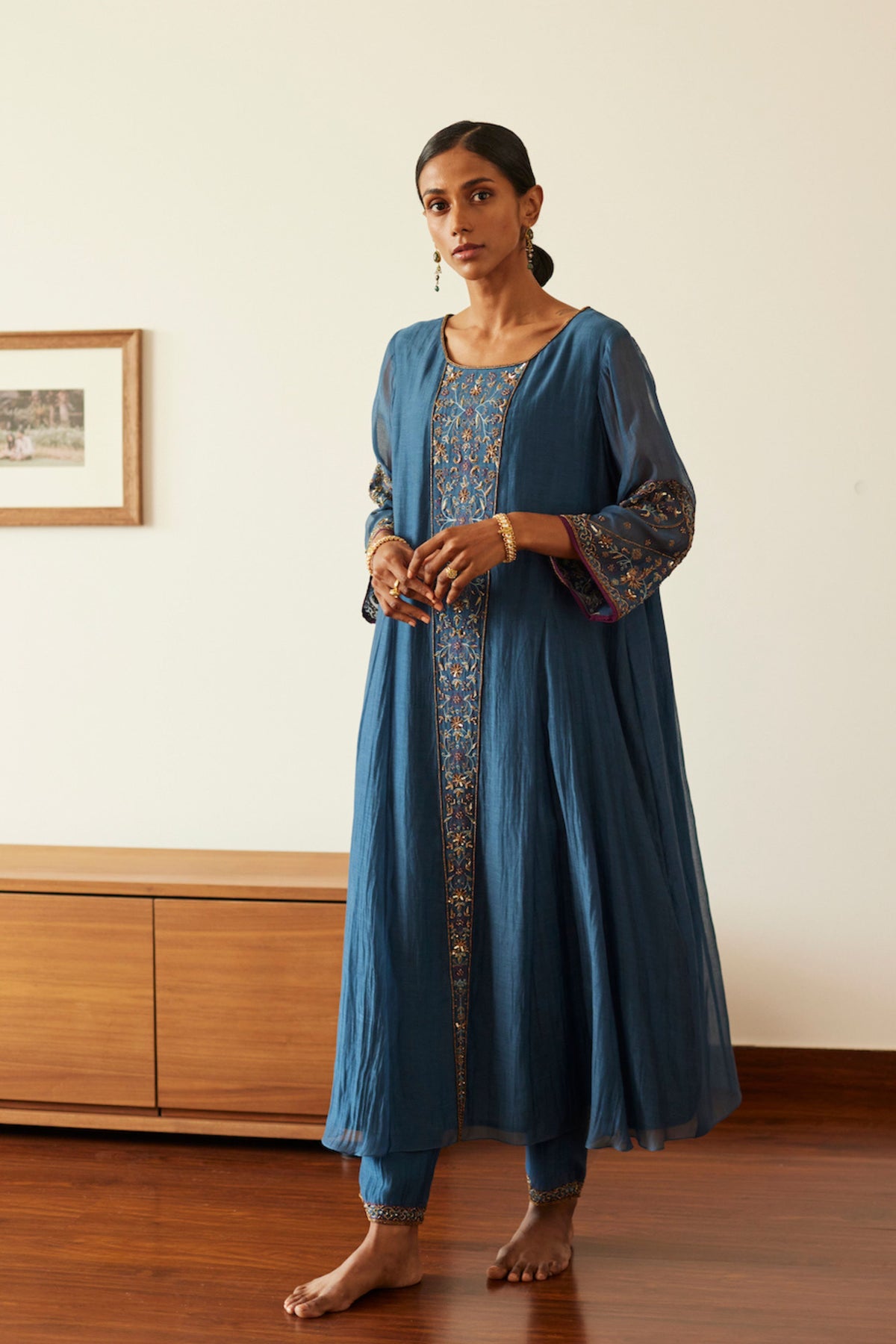 Blue Adree Kurta Set