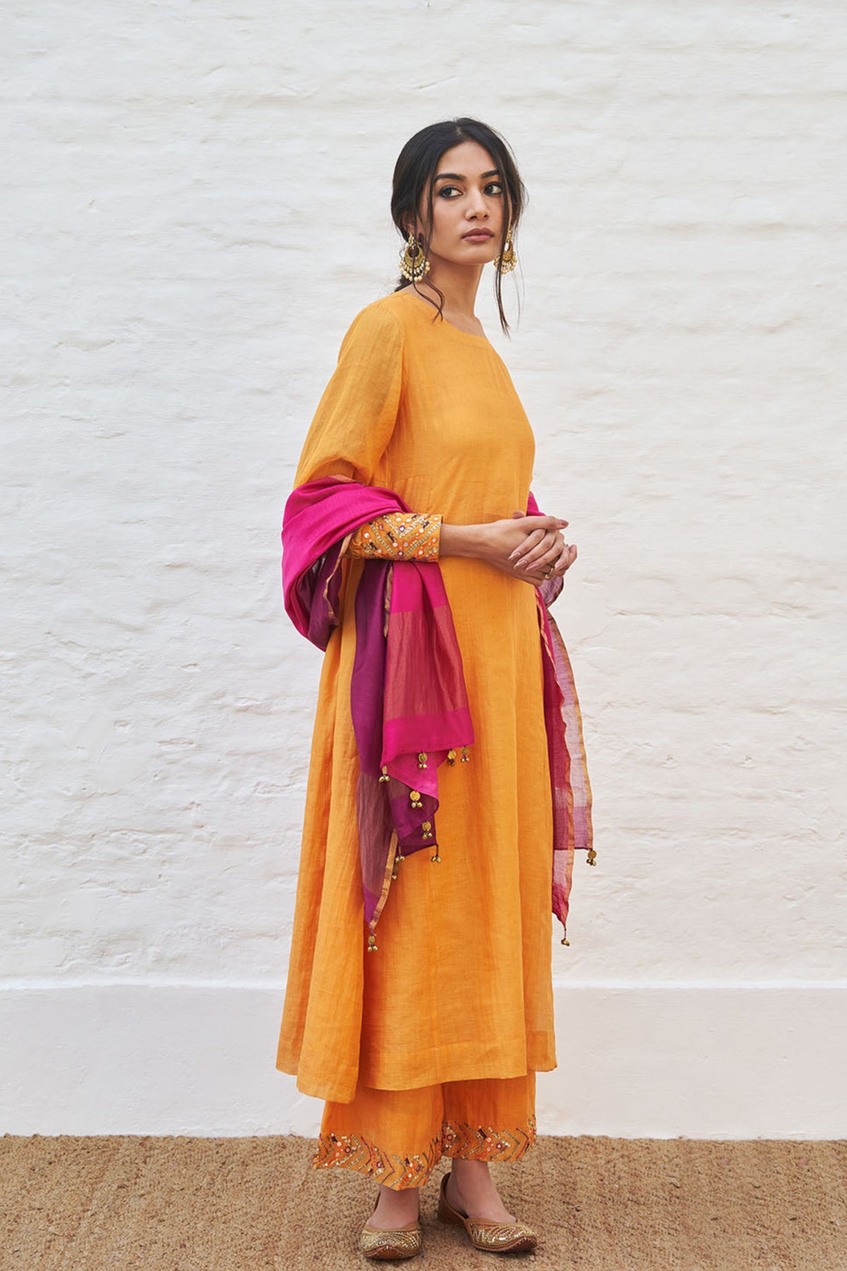 Tangerine Kurta Set