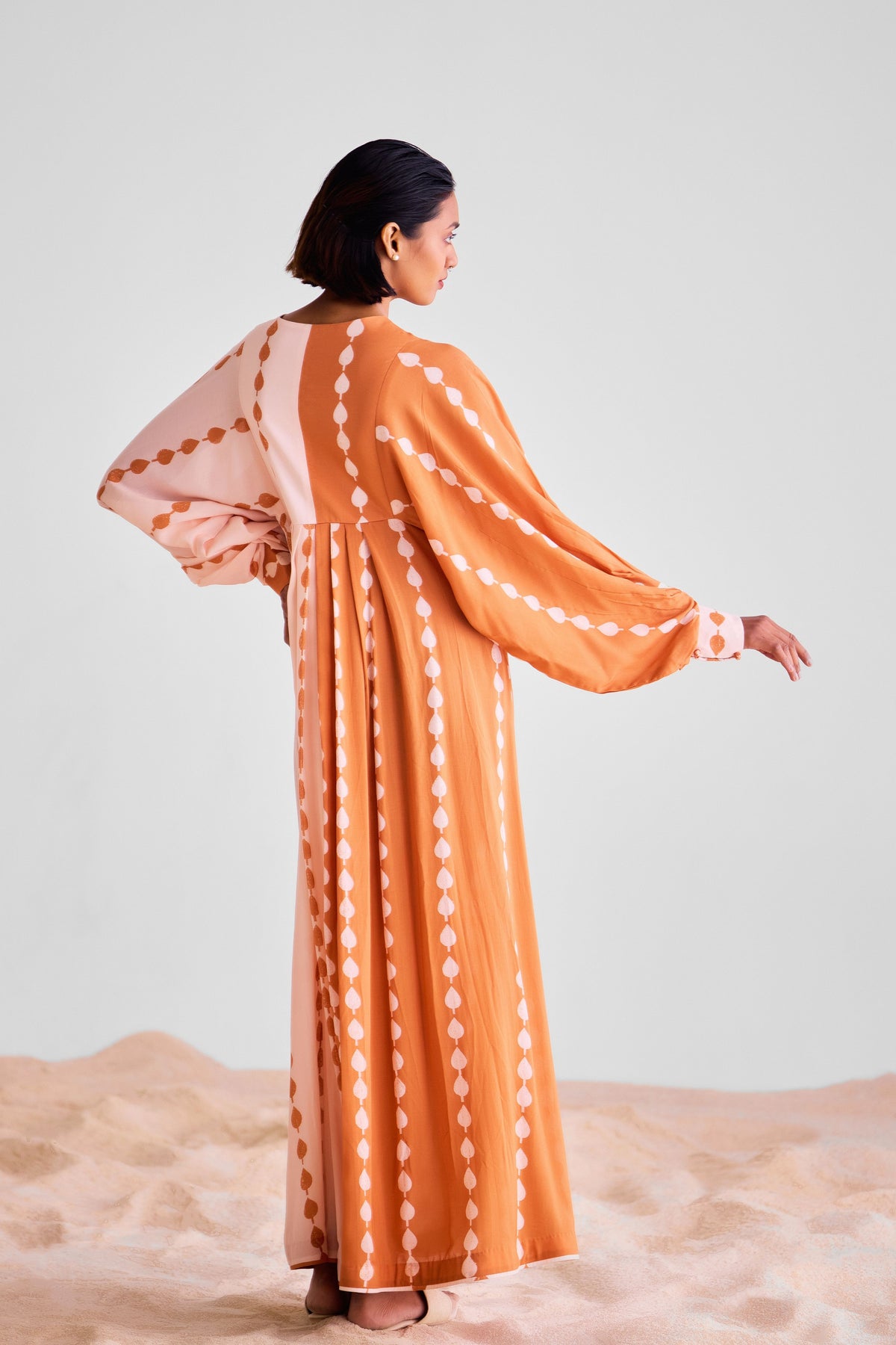 Peach Kaftan Dress