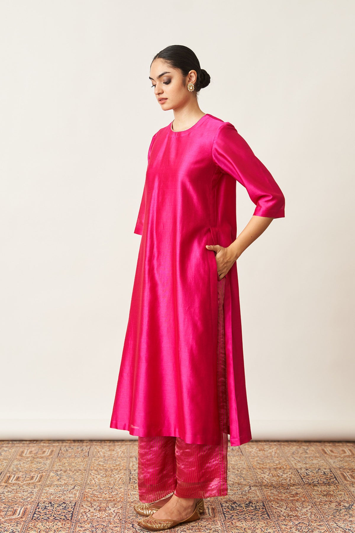 Rani Pink Kurta Set