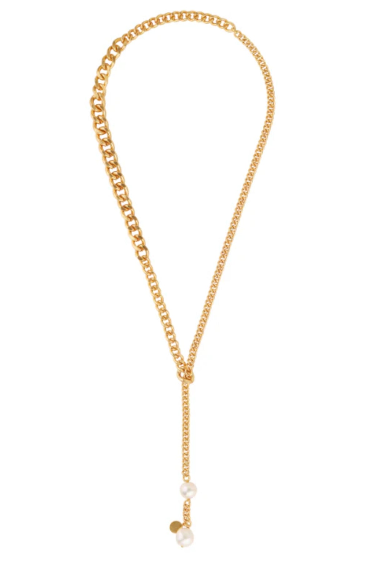 White Free Fall Chain Necklace