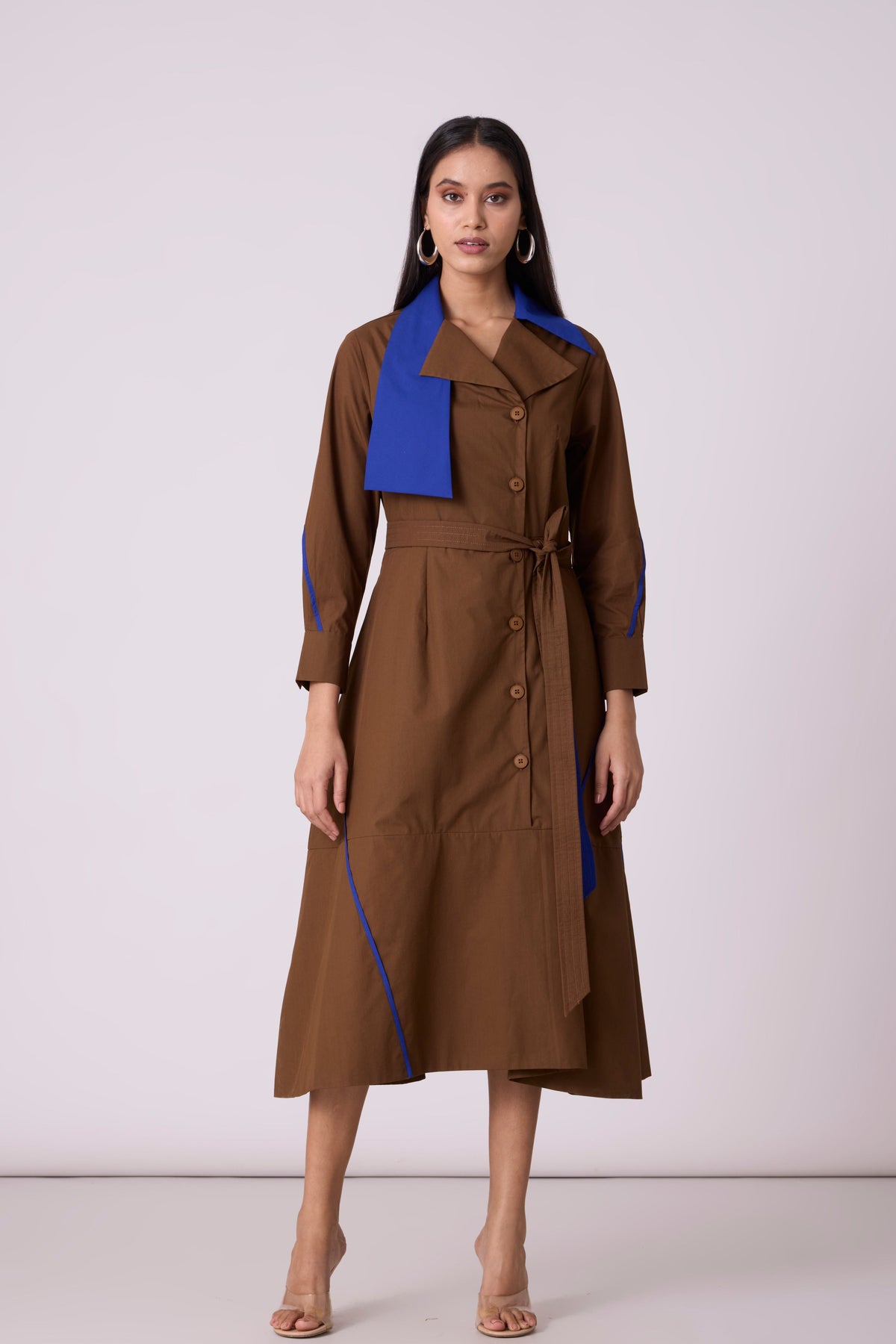 Nexi Olive Brown Dress