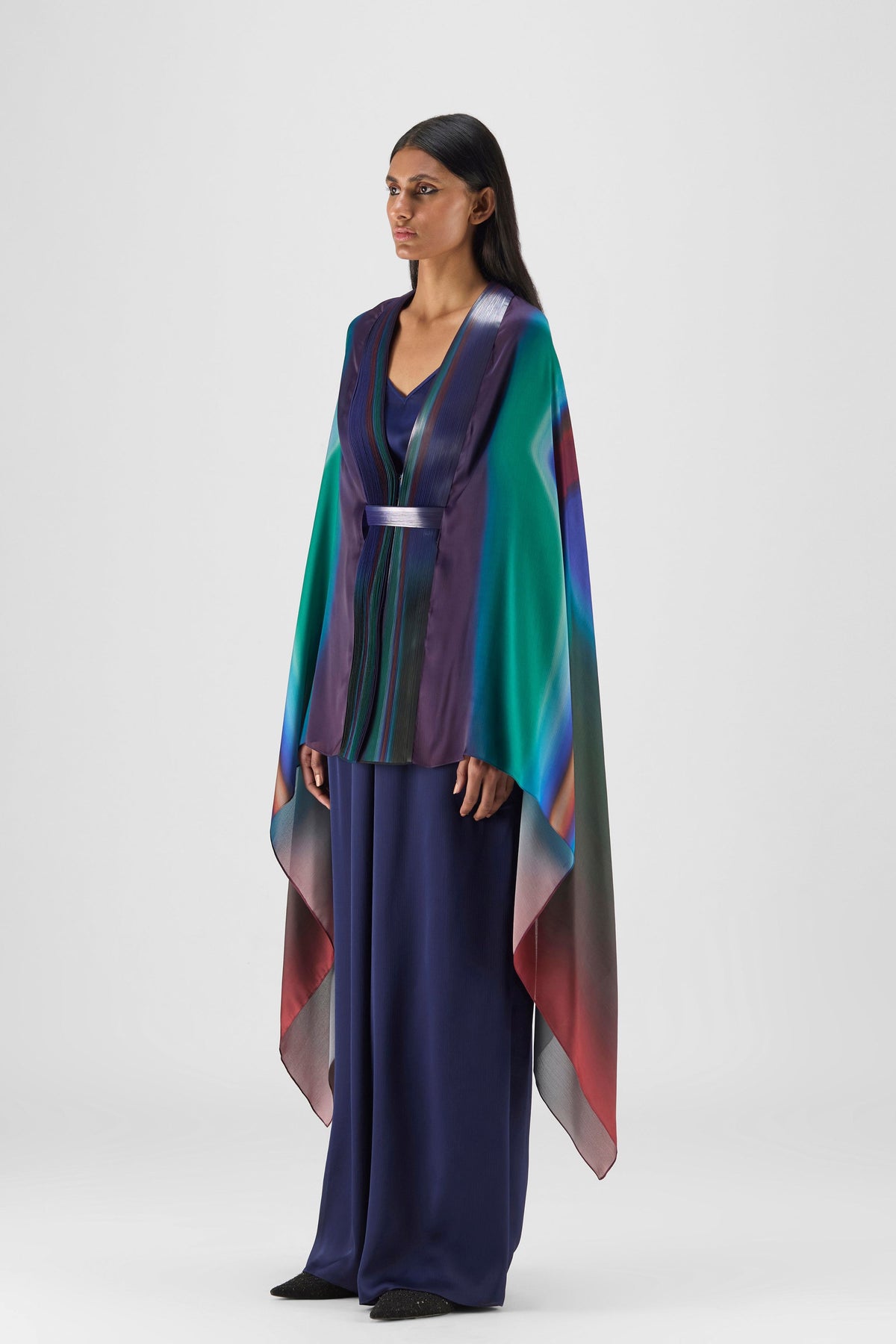 Metallic Green Watercolour Cape