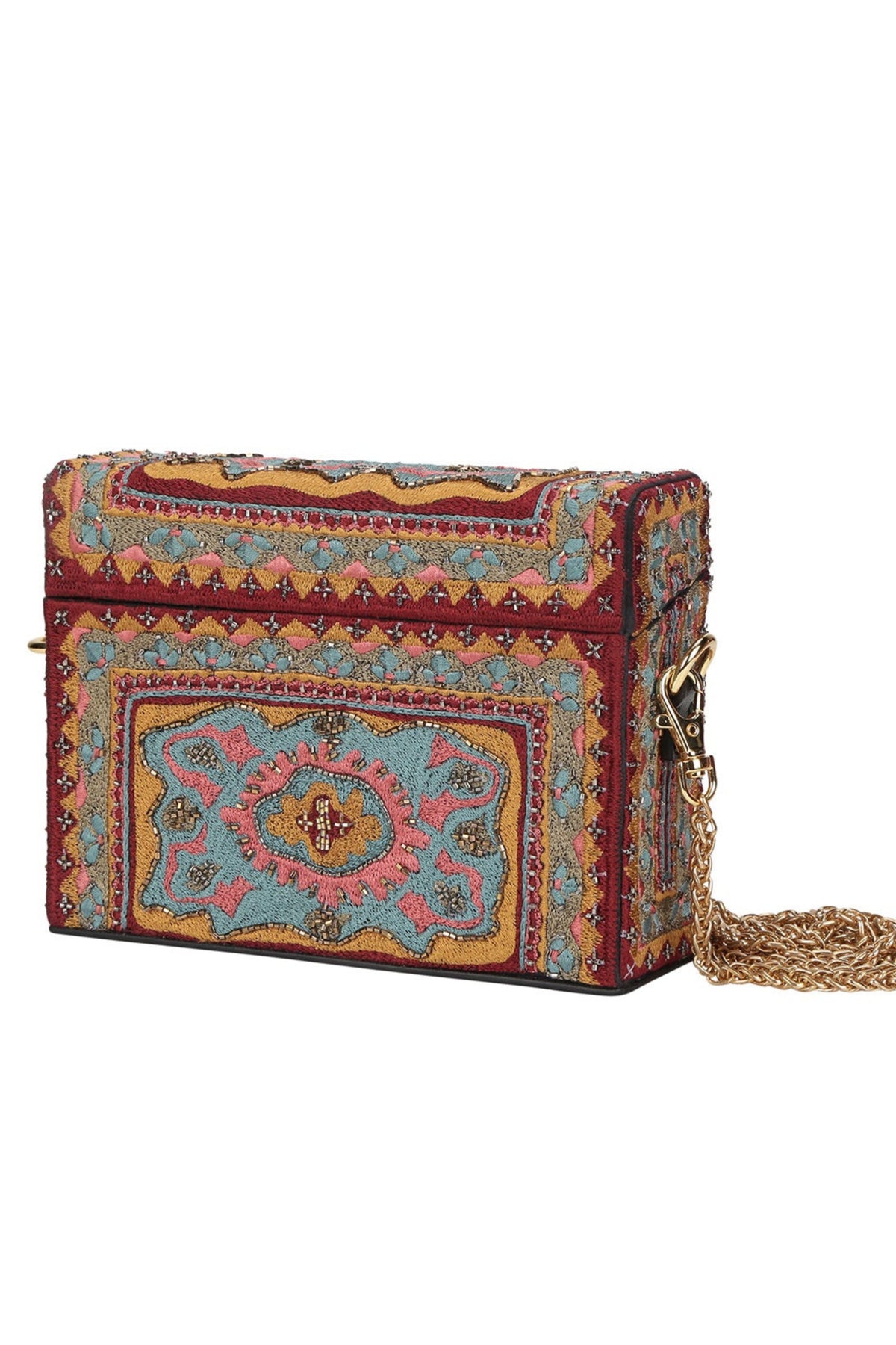 Balsam Embroidered Box Bag