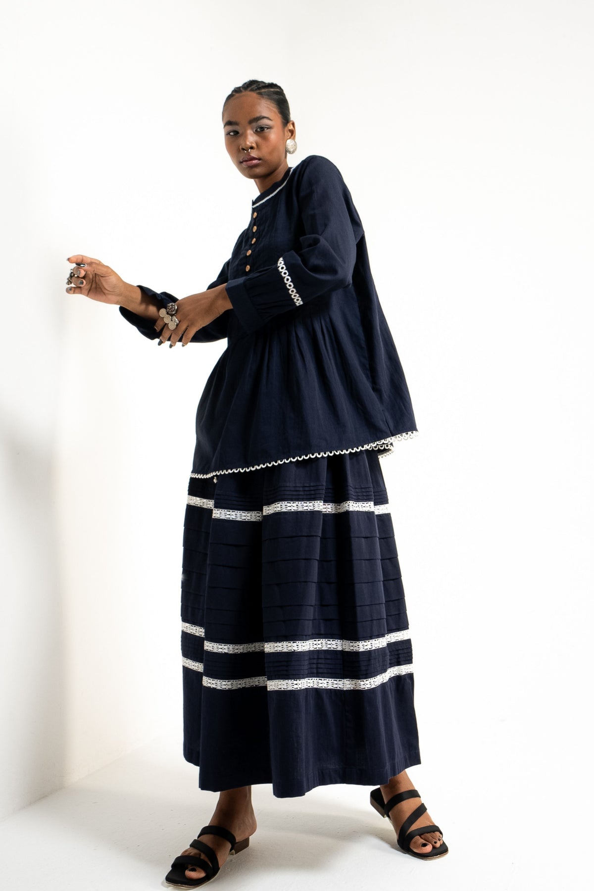 Fig Prussian Blue Skirt