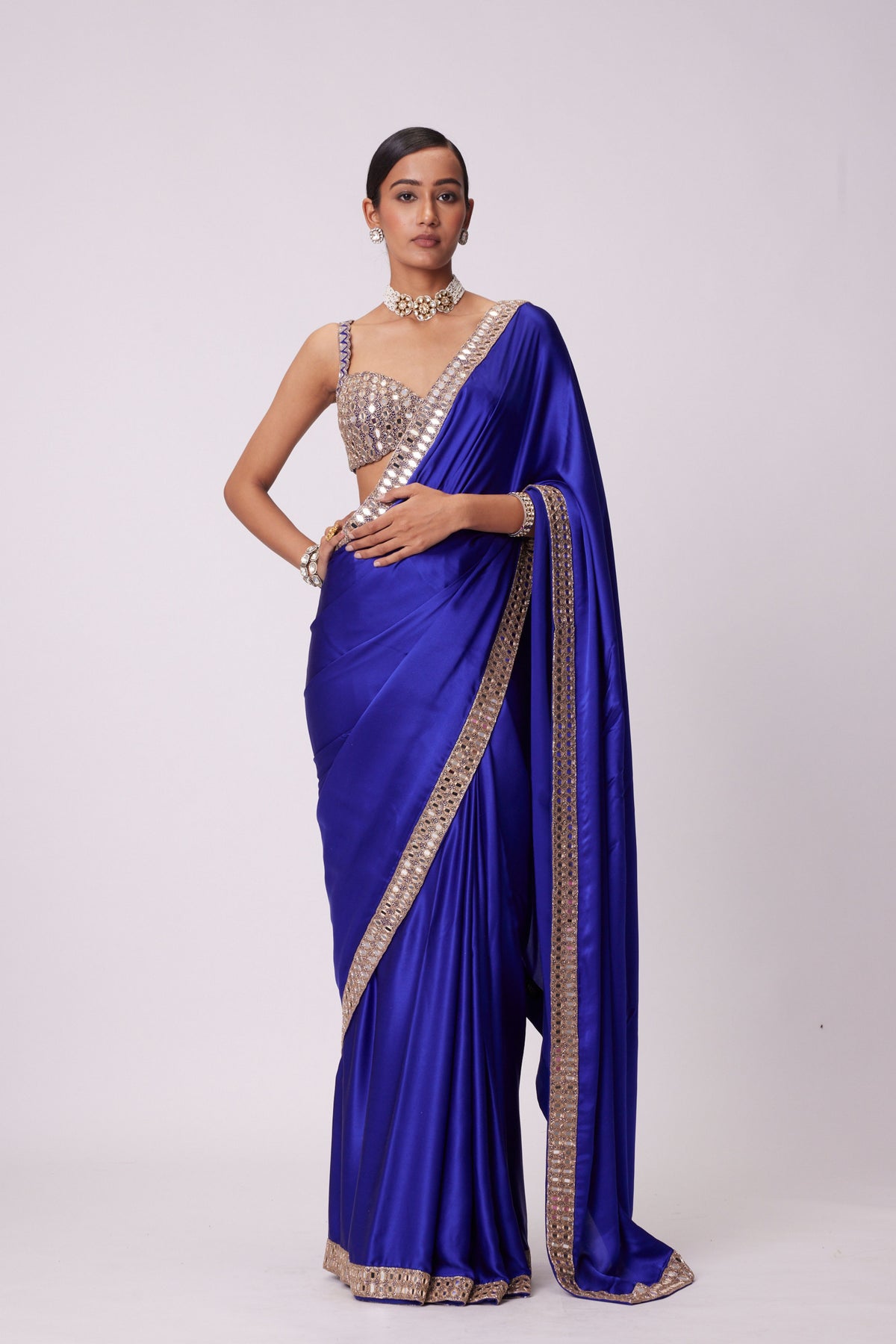 Persian Blue Saree Set