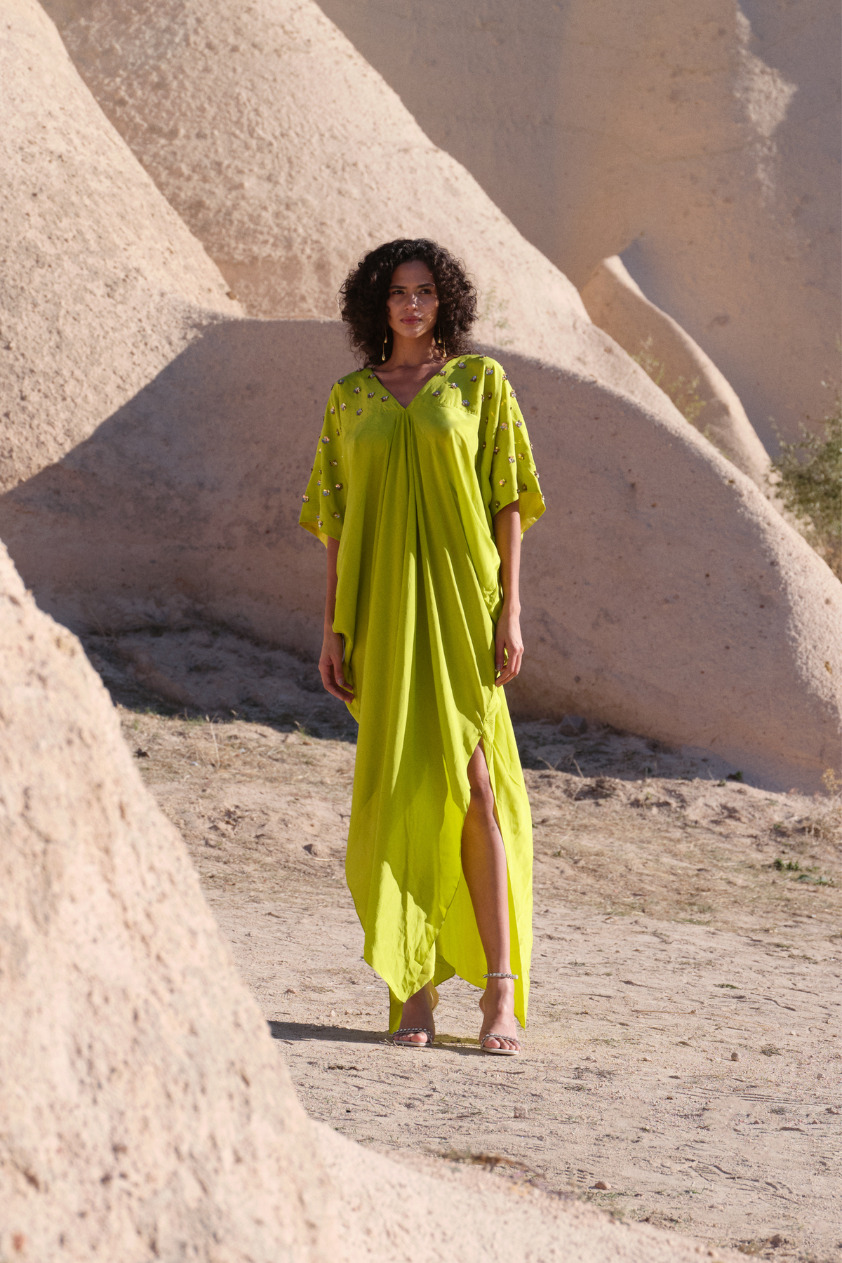 Boxy Kaftan With Fringes