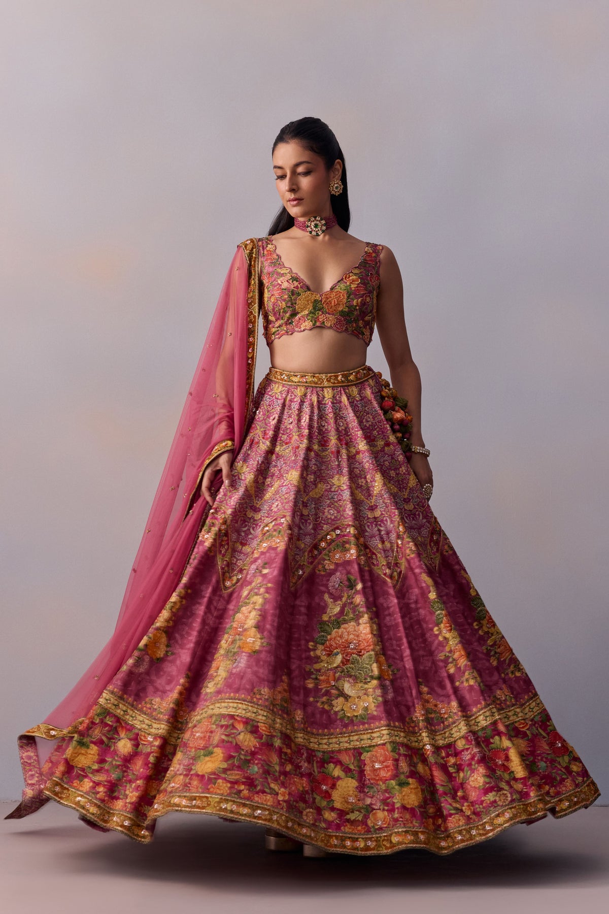 Candy Pink Zareen Lehenga Set