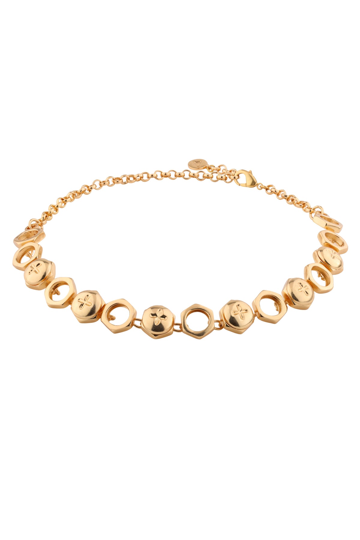 Golden Screw Choker Necklace