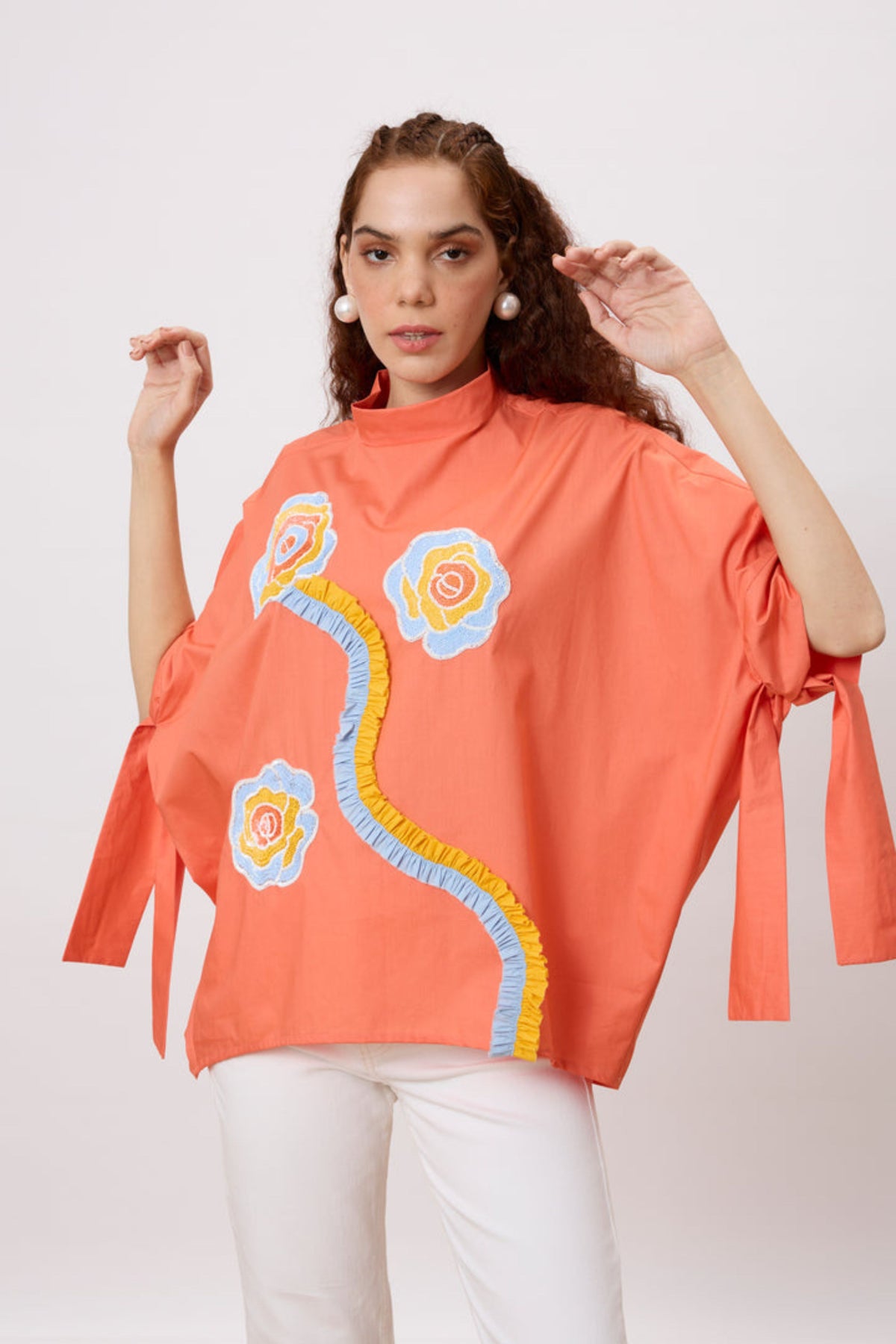 Hayden Applique Spiced Coral Top