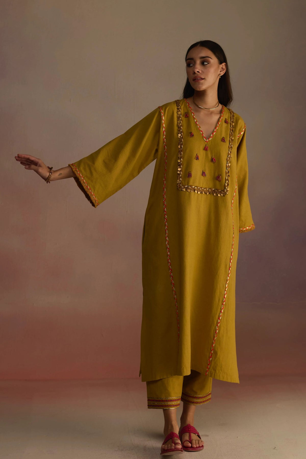 Amber Mustard Kurta