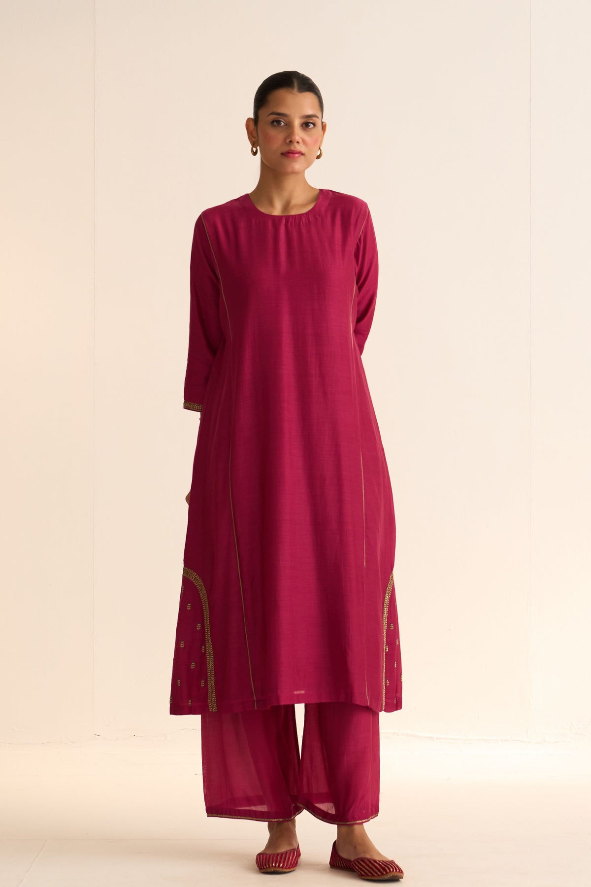 Kumud Deep Rani Pink Kurta