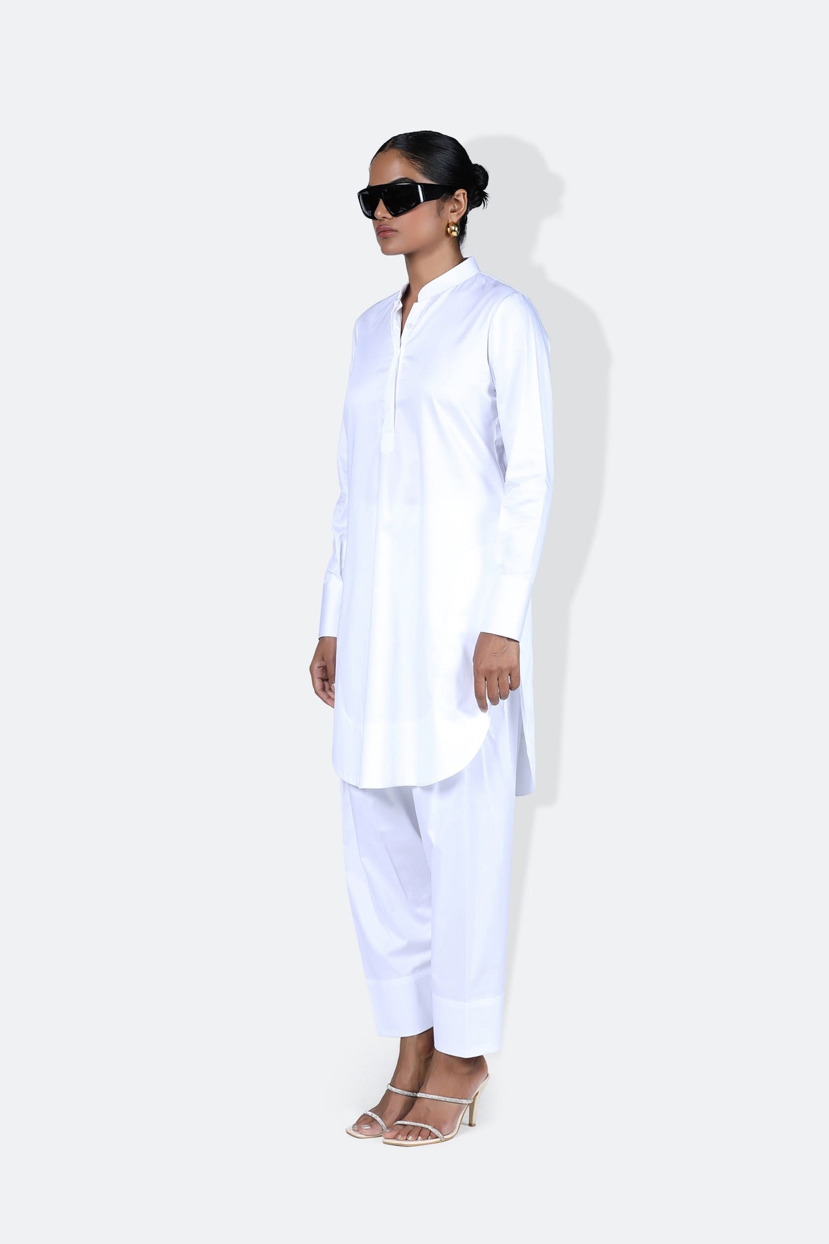 Giza White Tunic Set