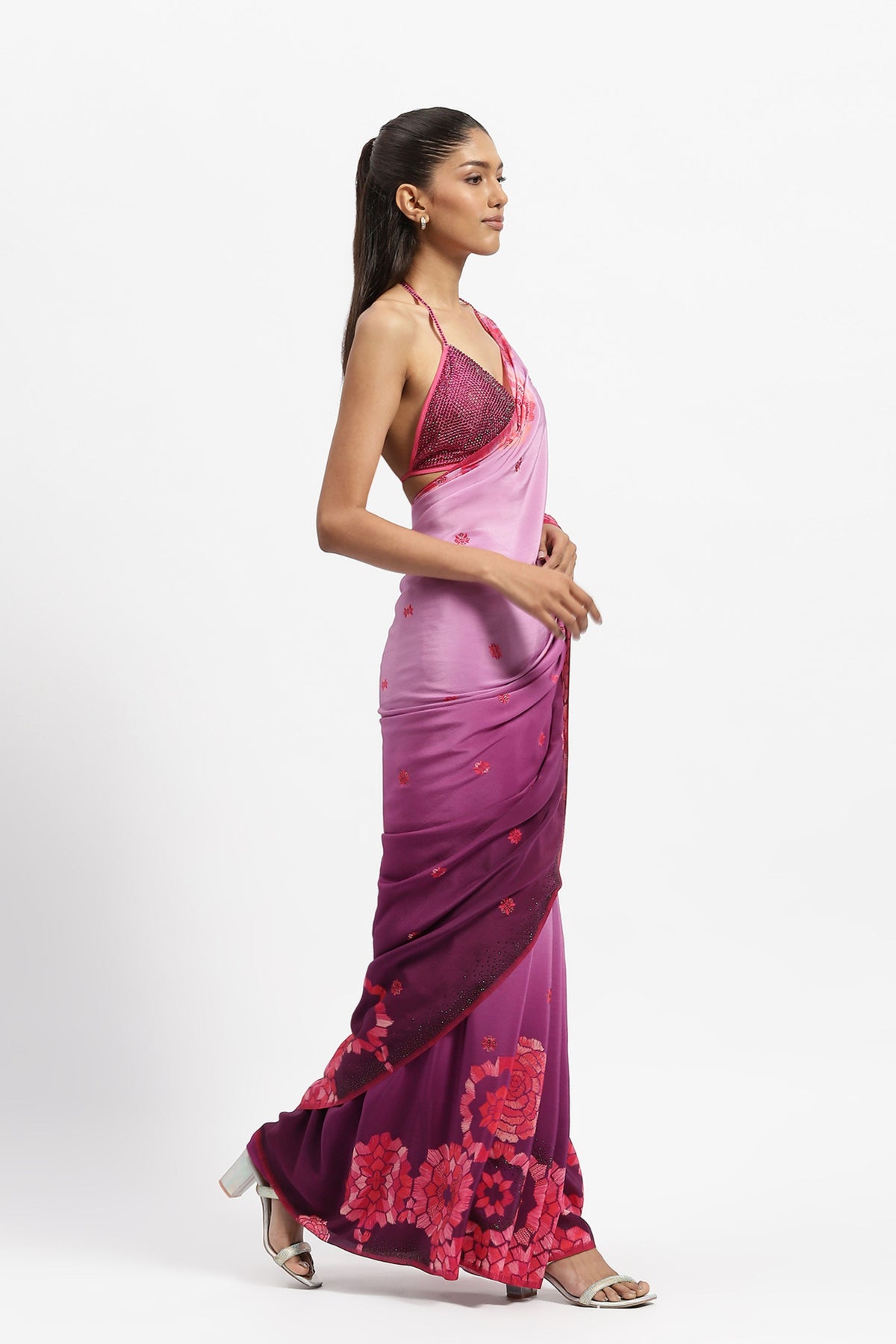 A Violet Interlude Embellished Saree