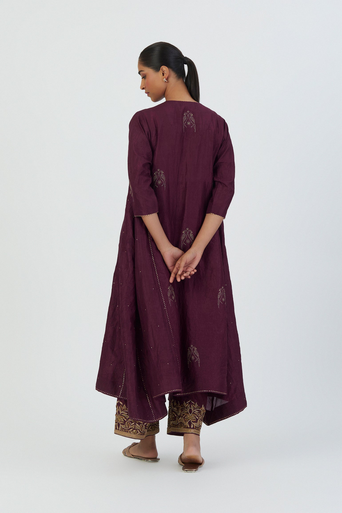 Sujata Wine Kurta &amp; Pant