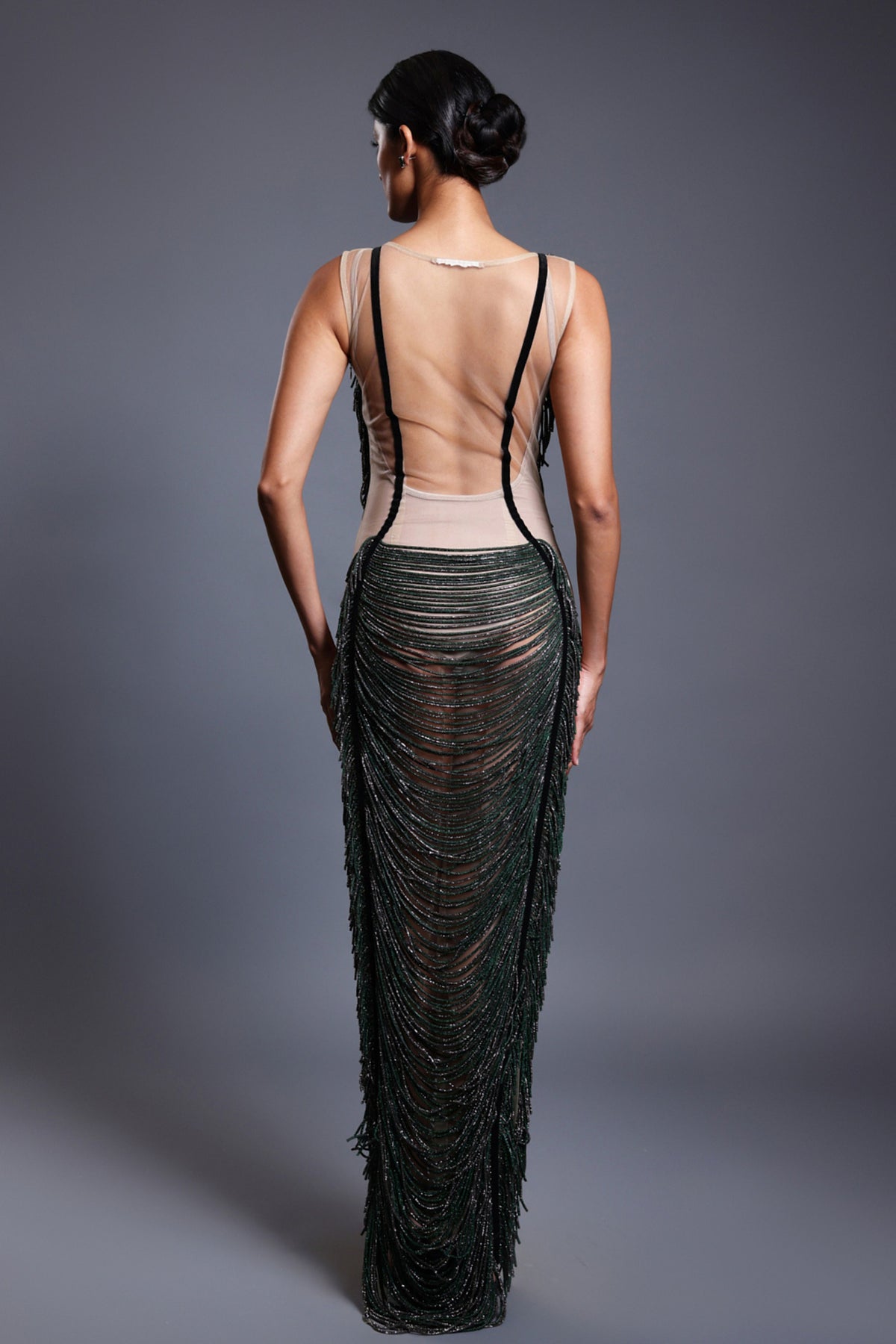 Emerald Backless Gown