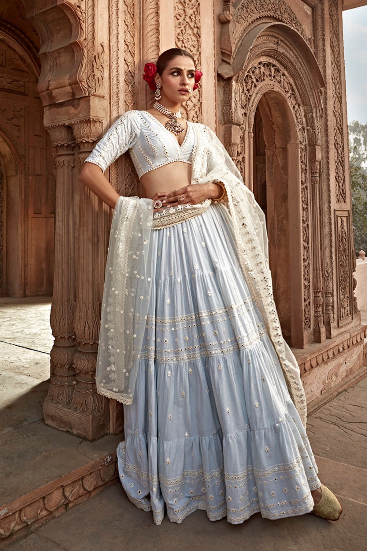 Ice Blue Lehenga Set