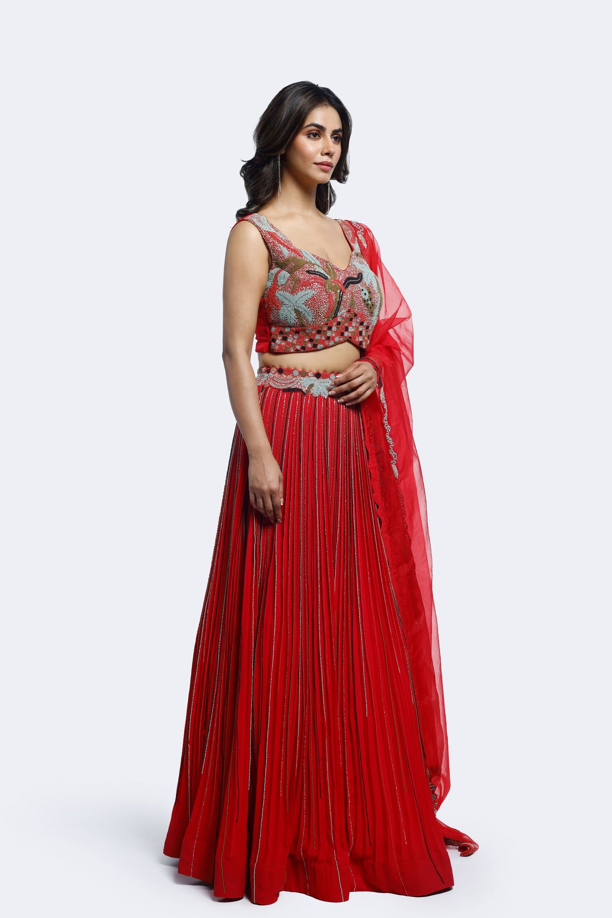 Tropical Embellished Lehenga Set