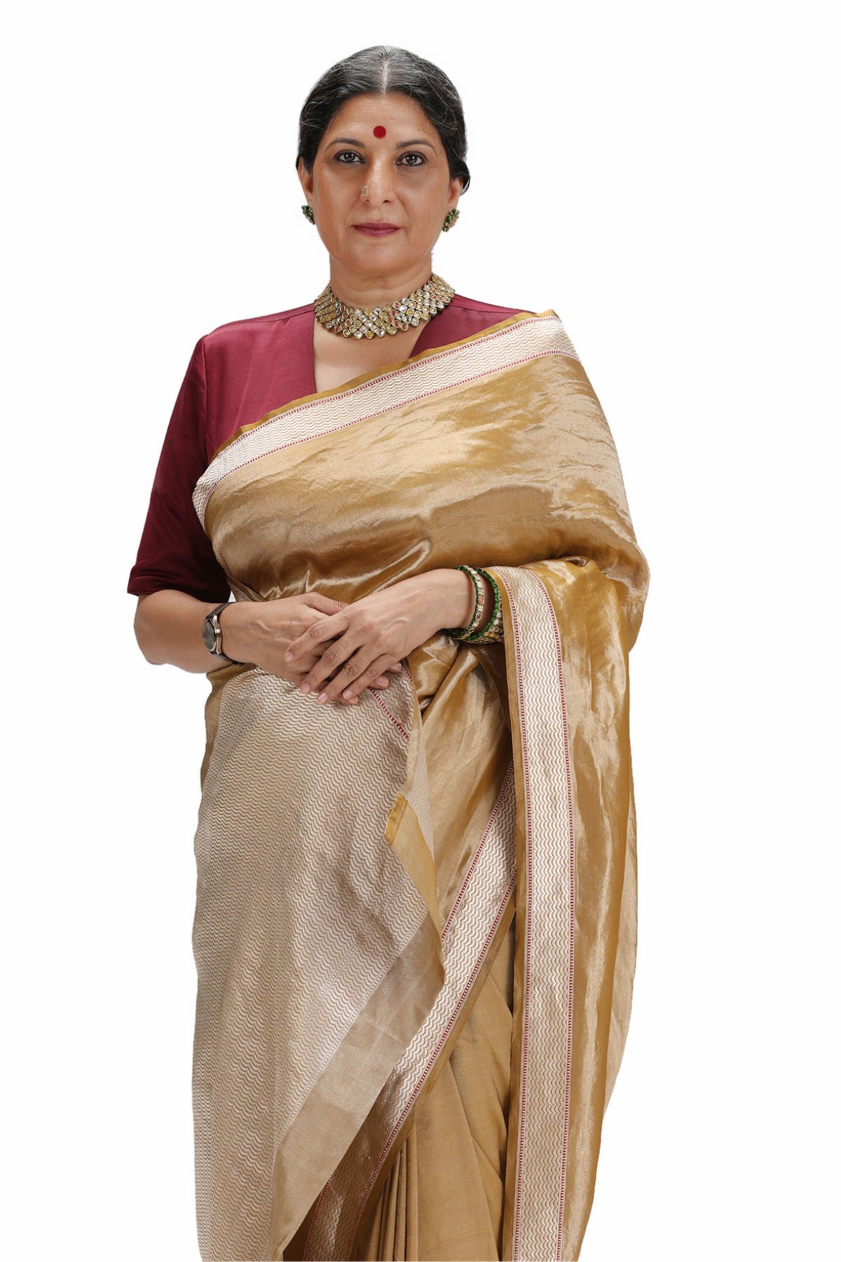 Kumuda Bronze Saree Set