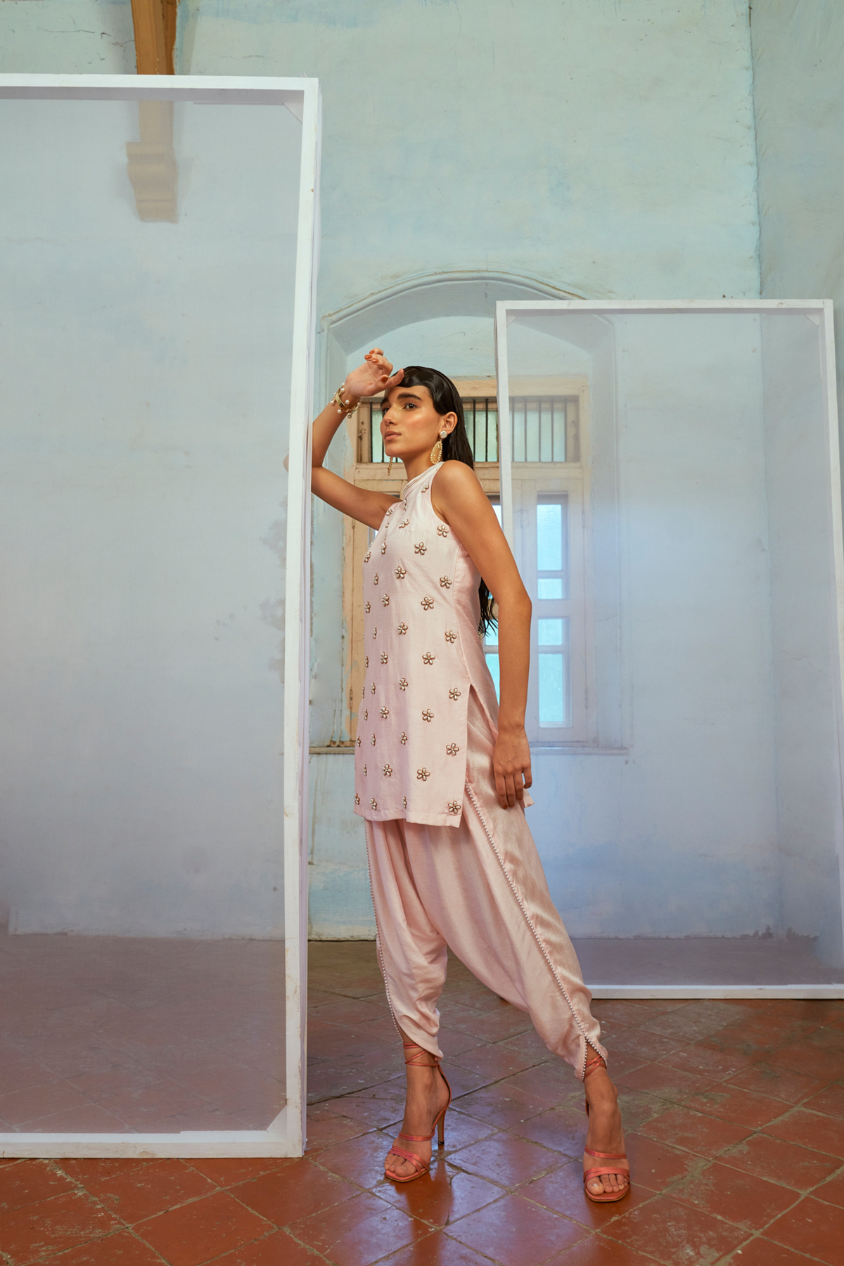 Baby Pink Kurta Set