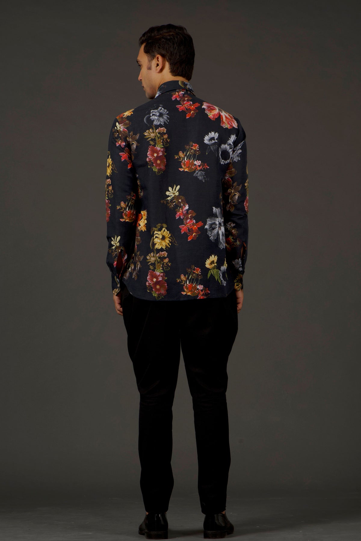 Black Floral Printed Shirt