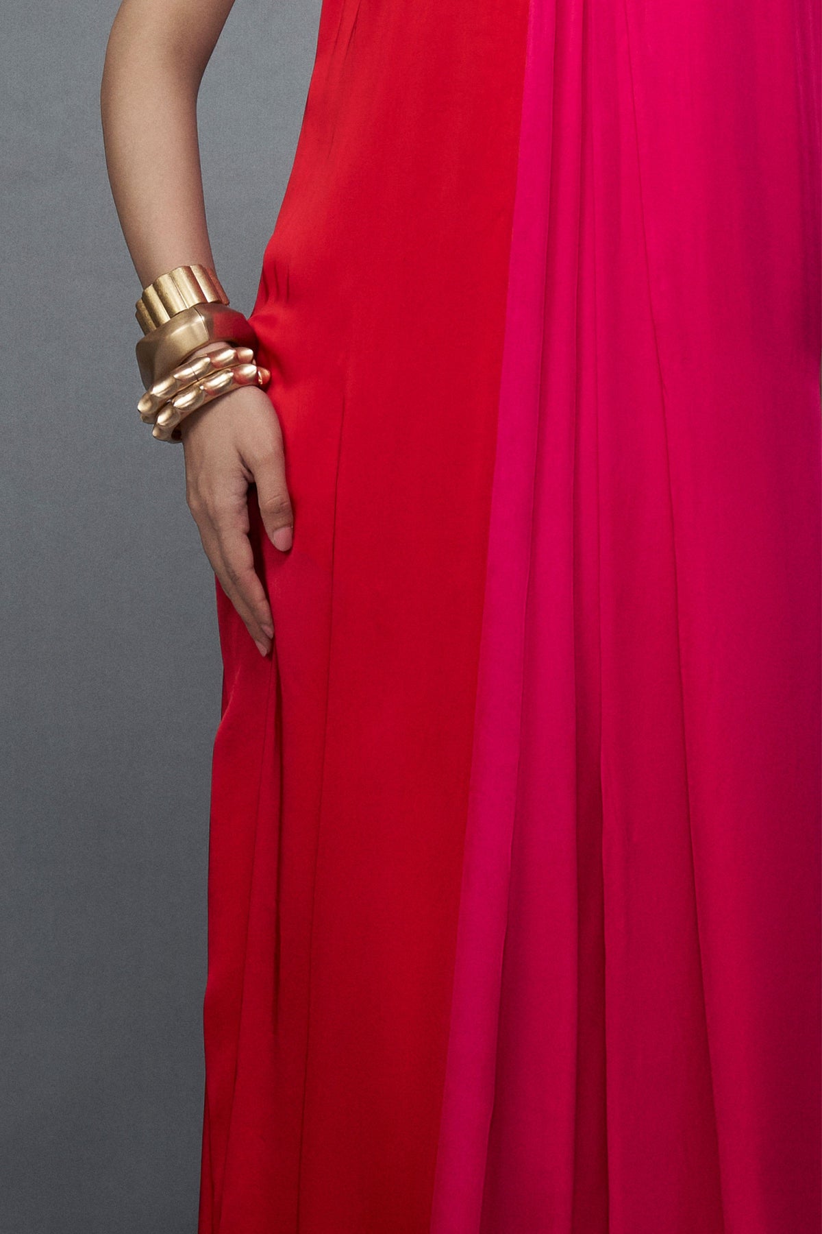 Red Pink Maxi Dress