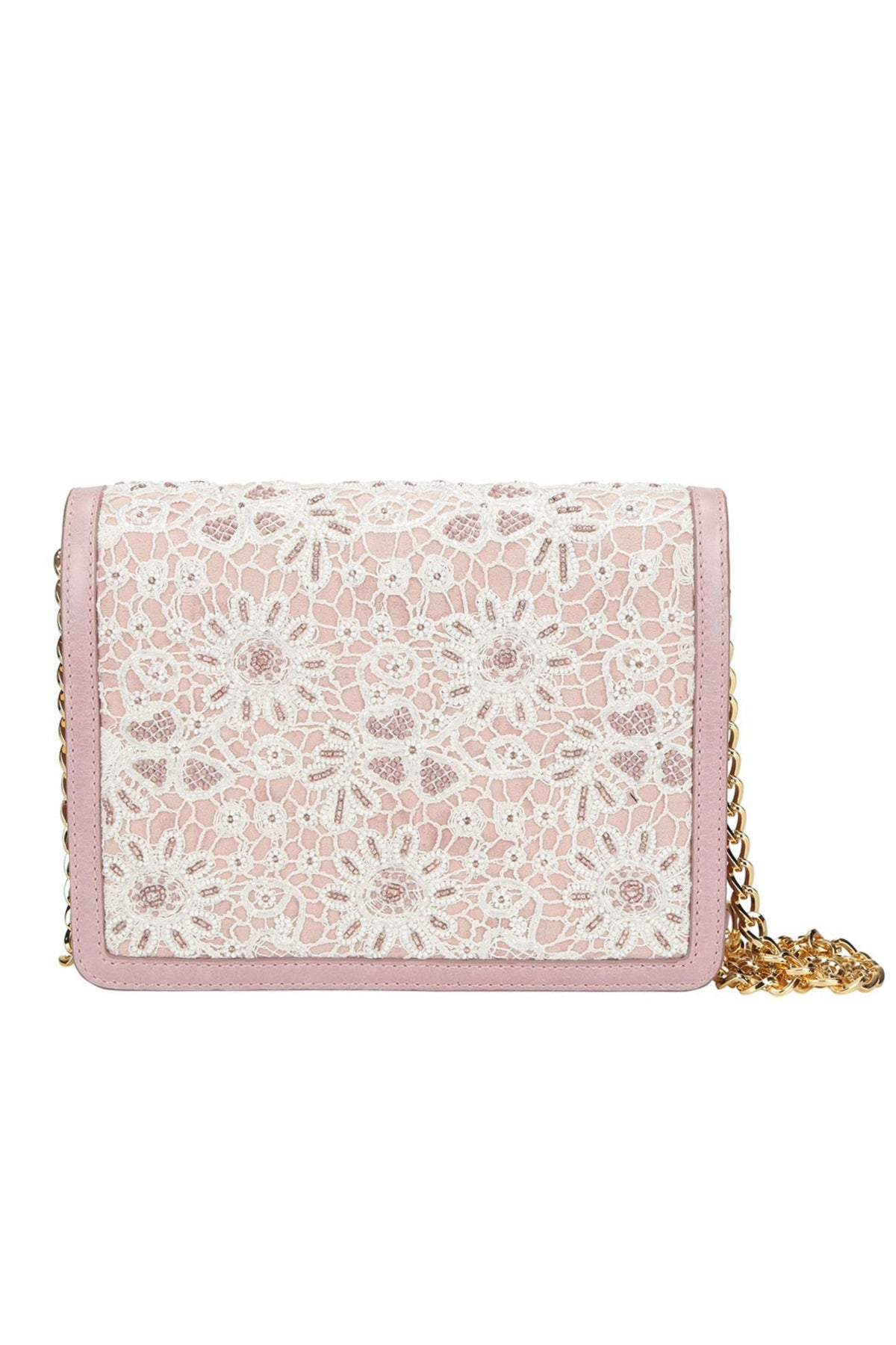 Iris lace lilac leather shoulder bag