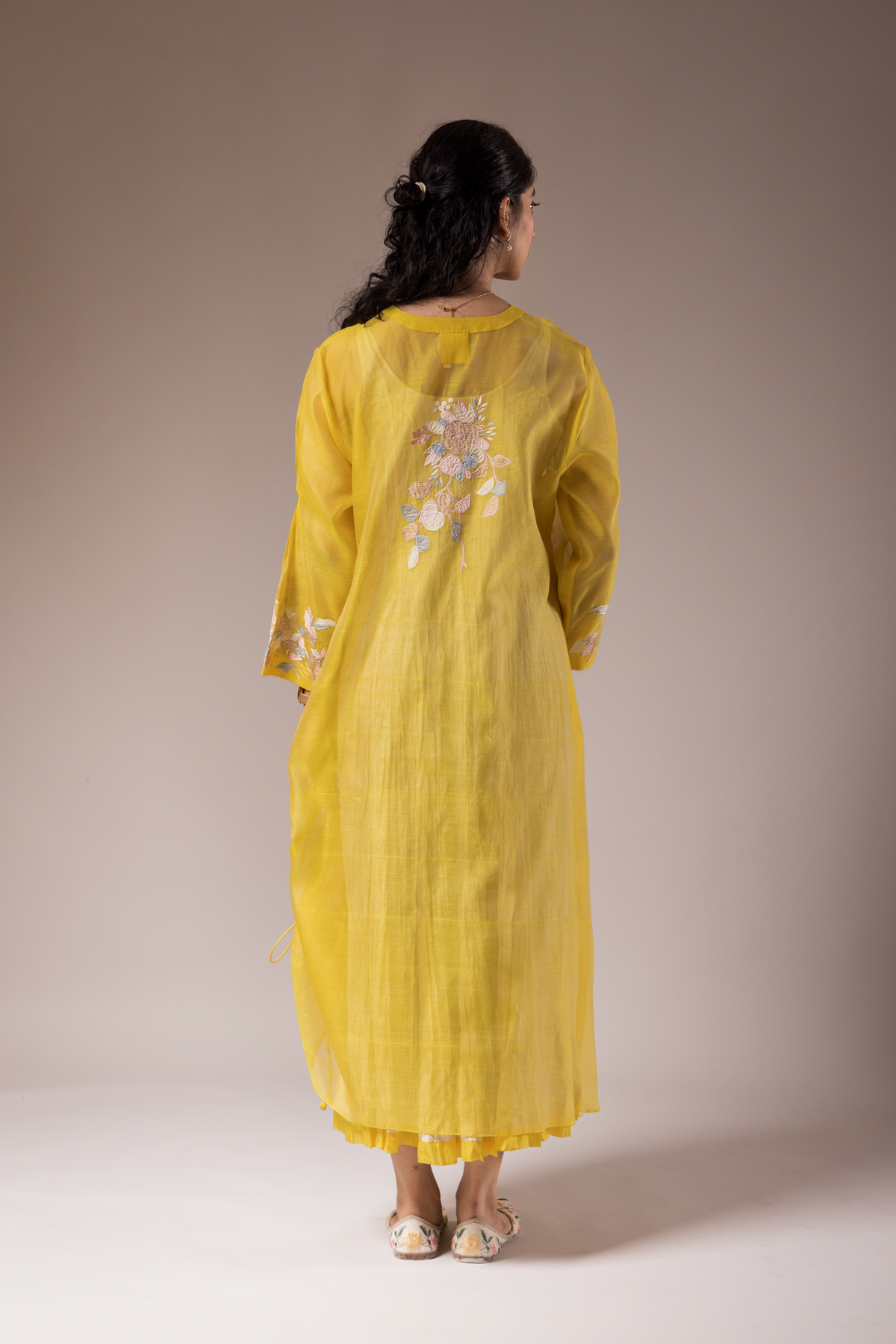 Yellow Chanderi Dress