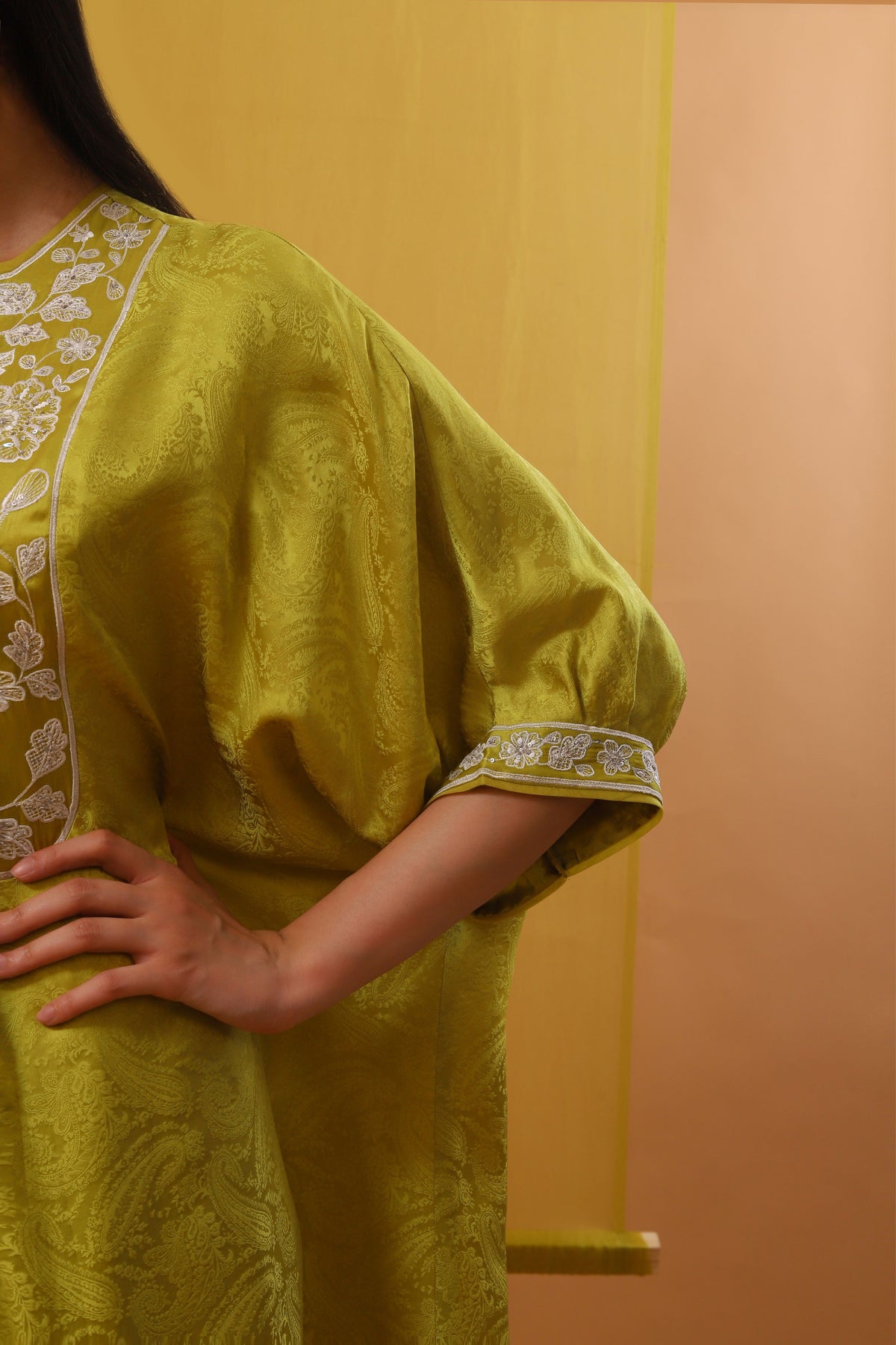 Lime Green Nura Kaftan Set