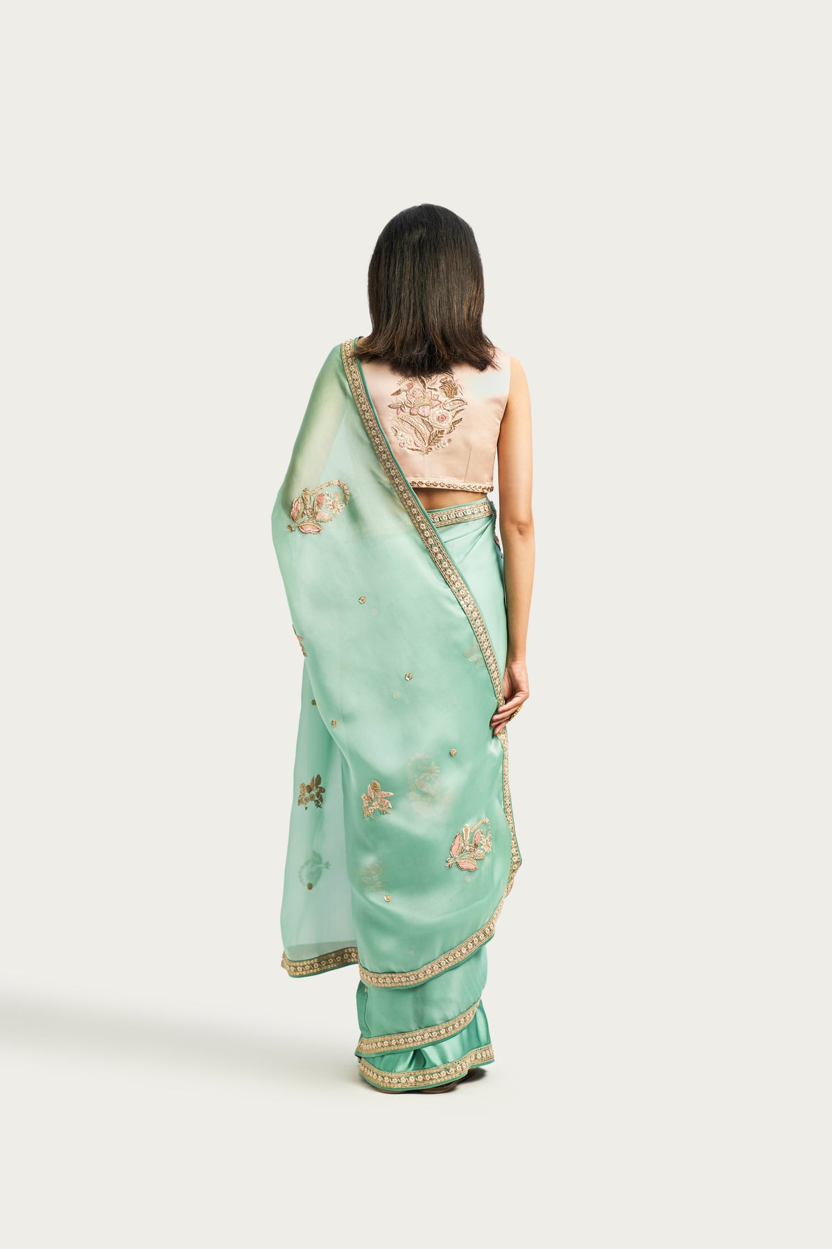 Shalimar buti jade saree