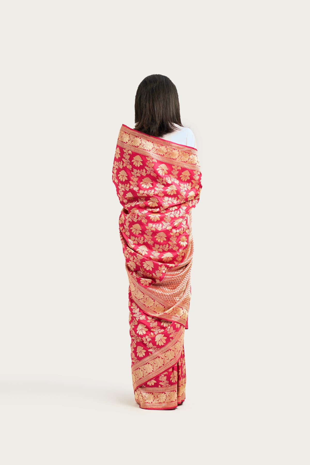 Calicut jaal ruby saree