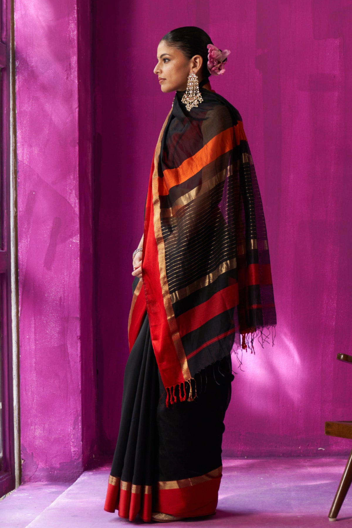 Mohini Black Saree