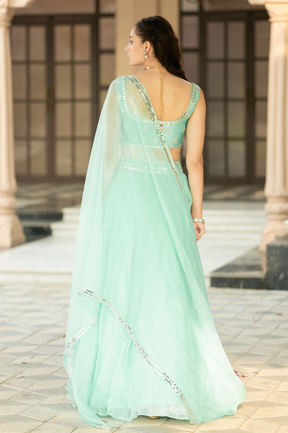 Aqua Bue Lehenga Set