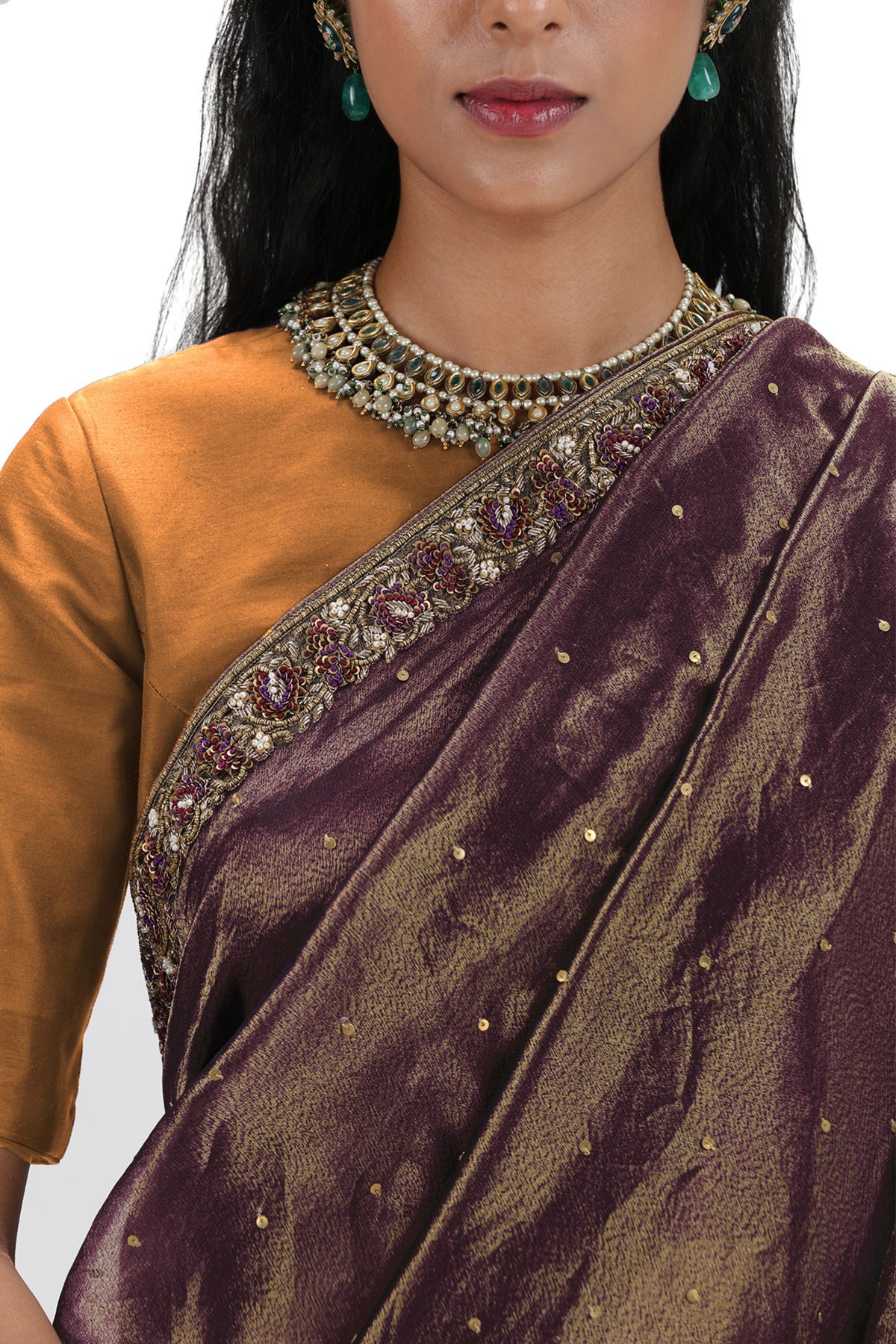 Visva Deep Purple Saree Set