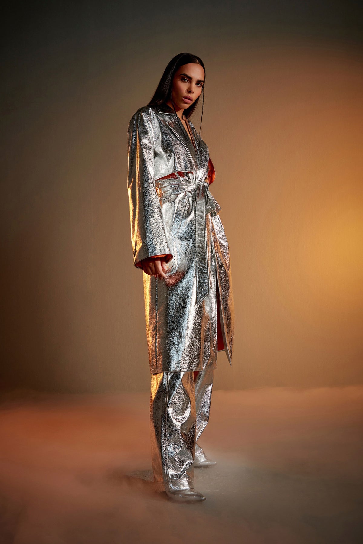 Astro Chrome Trench Coat