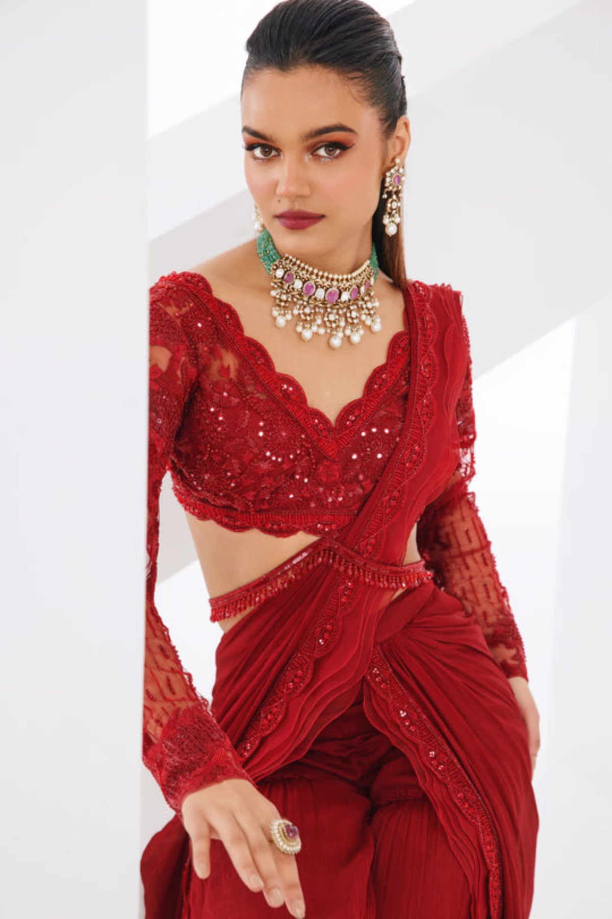 Ruby Pre-draped Saree