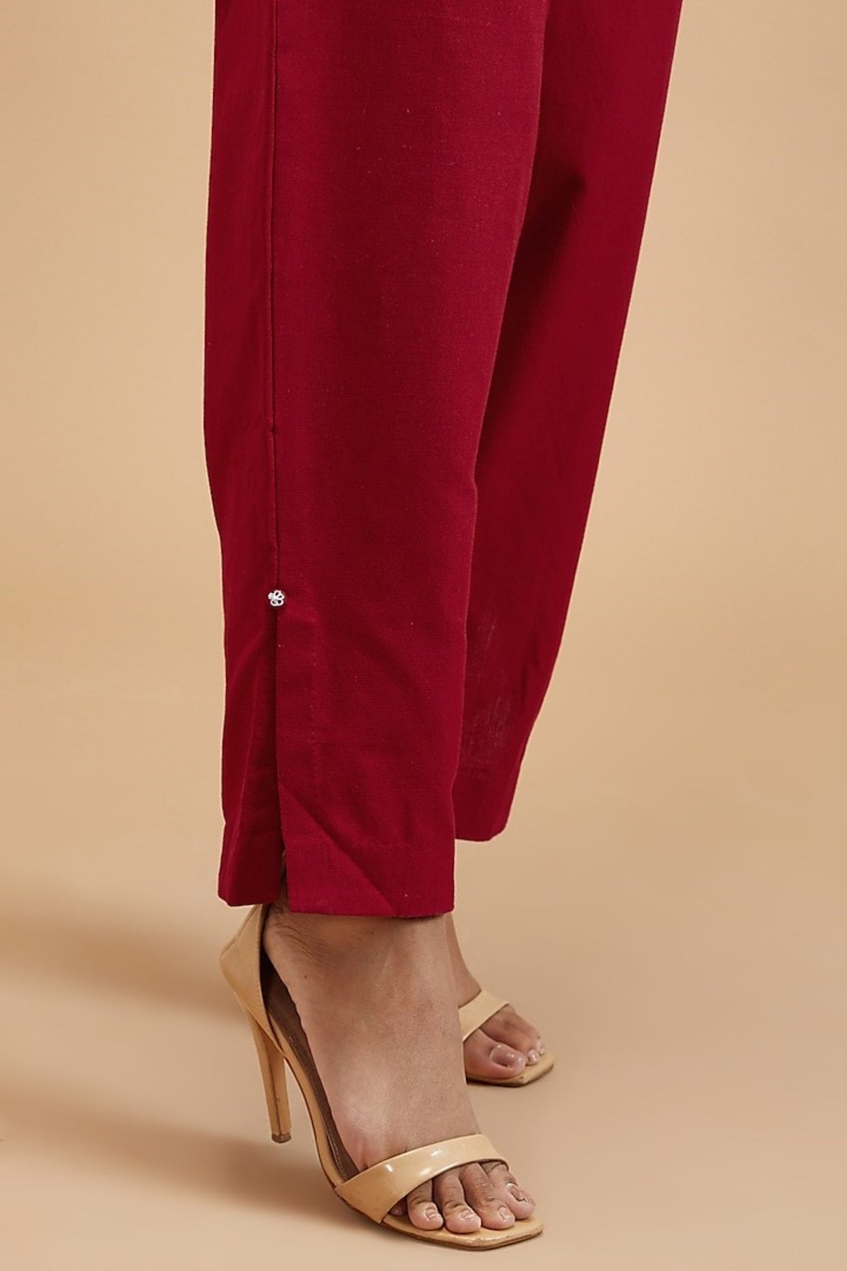 Scarlet Red Mom Fit Pants