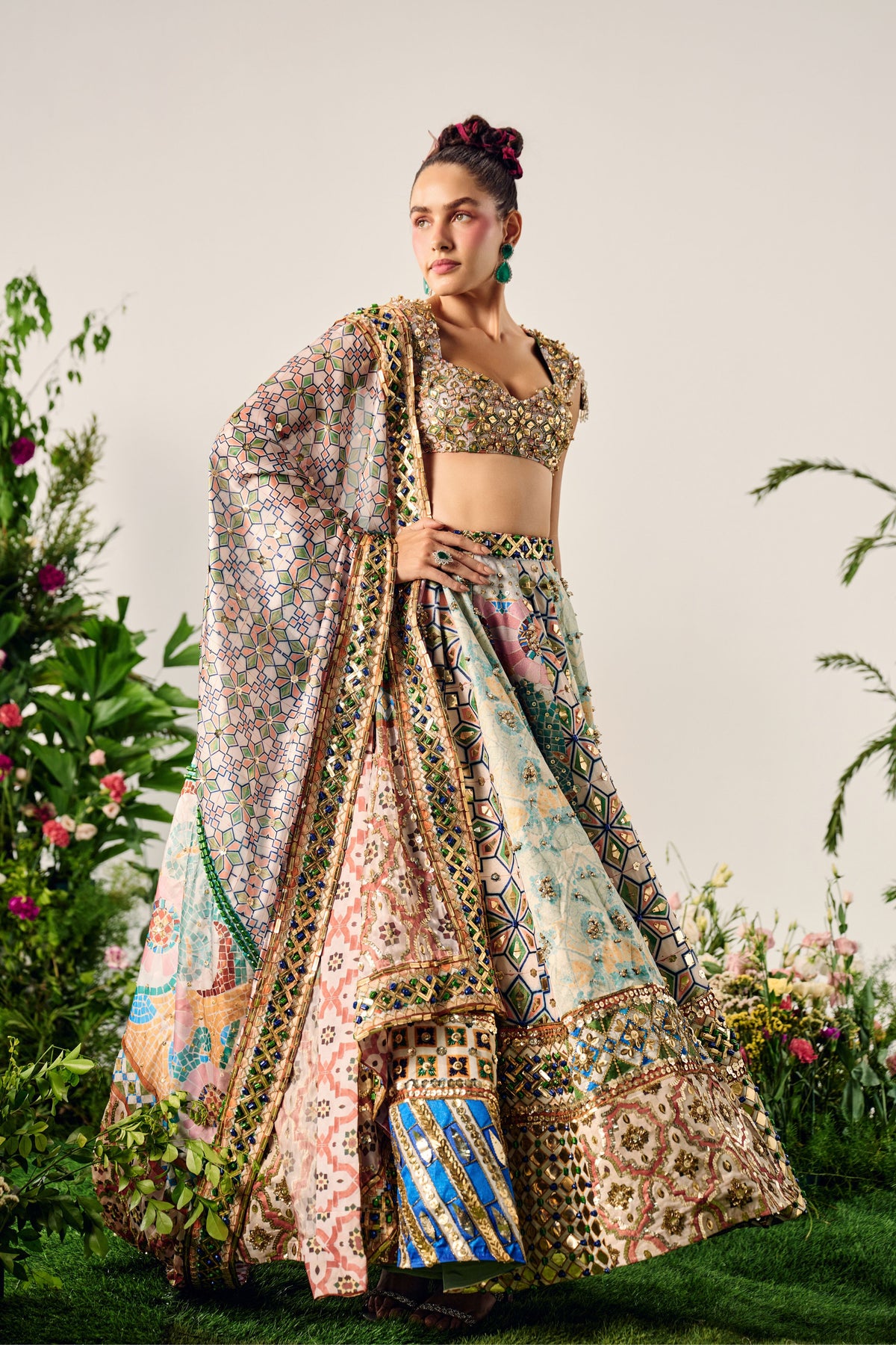 An Alluring Multi Panelled Lehenga