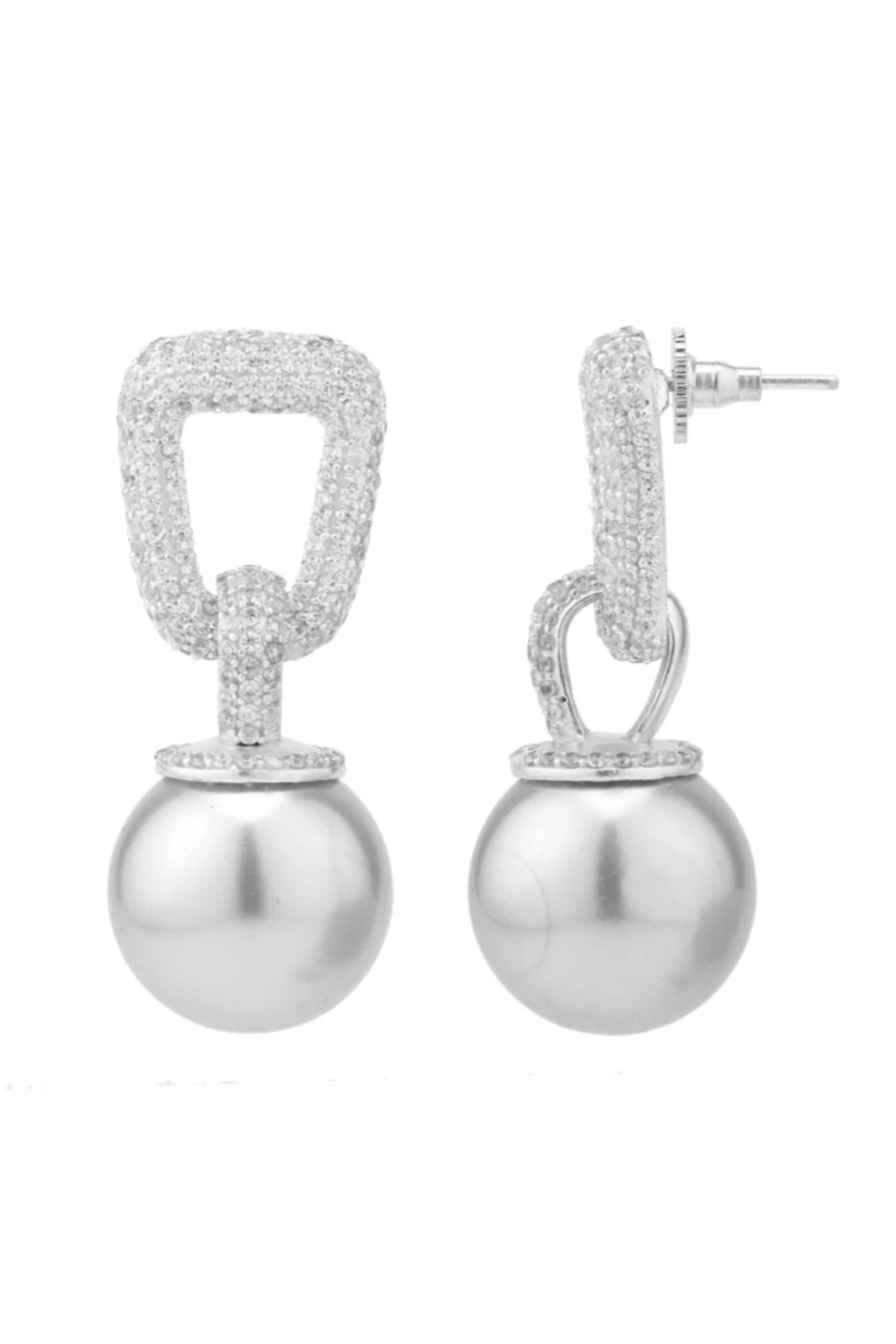 White Dazzle Drops Earring