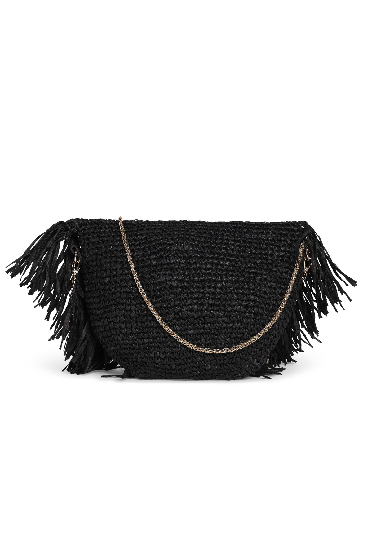 Raffia Moon Crossbody