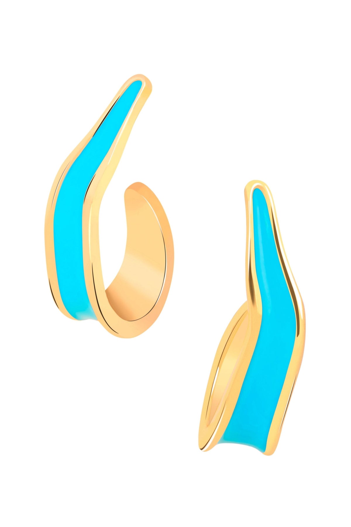 Andaman Hoops Aqua Earrings